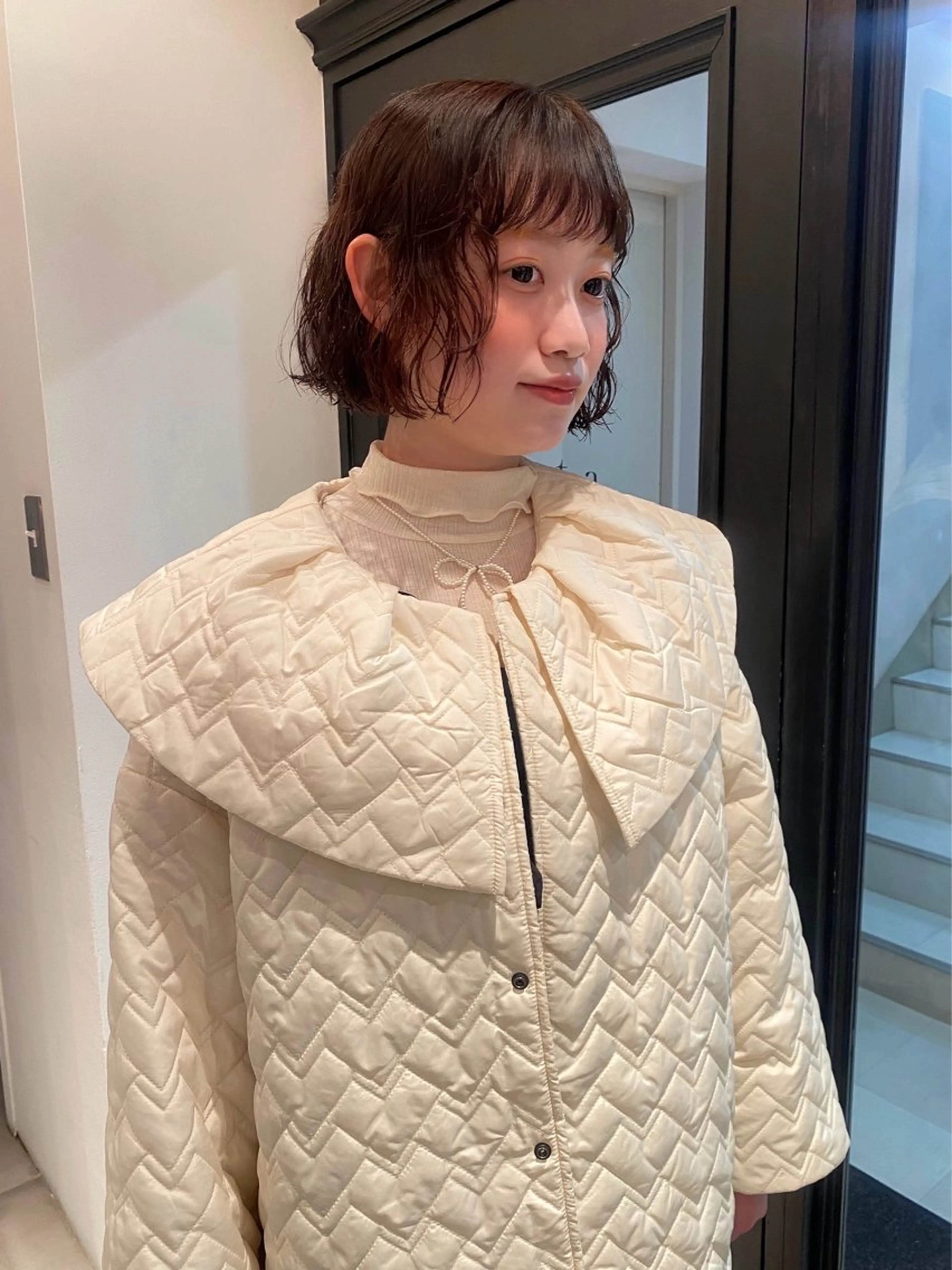 ショート パーマ カット パーマ riria/ボブ /透明感カラー🎀のヘアスタイル