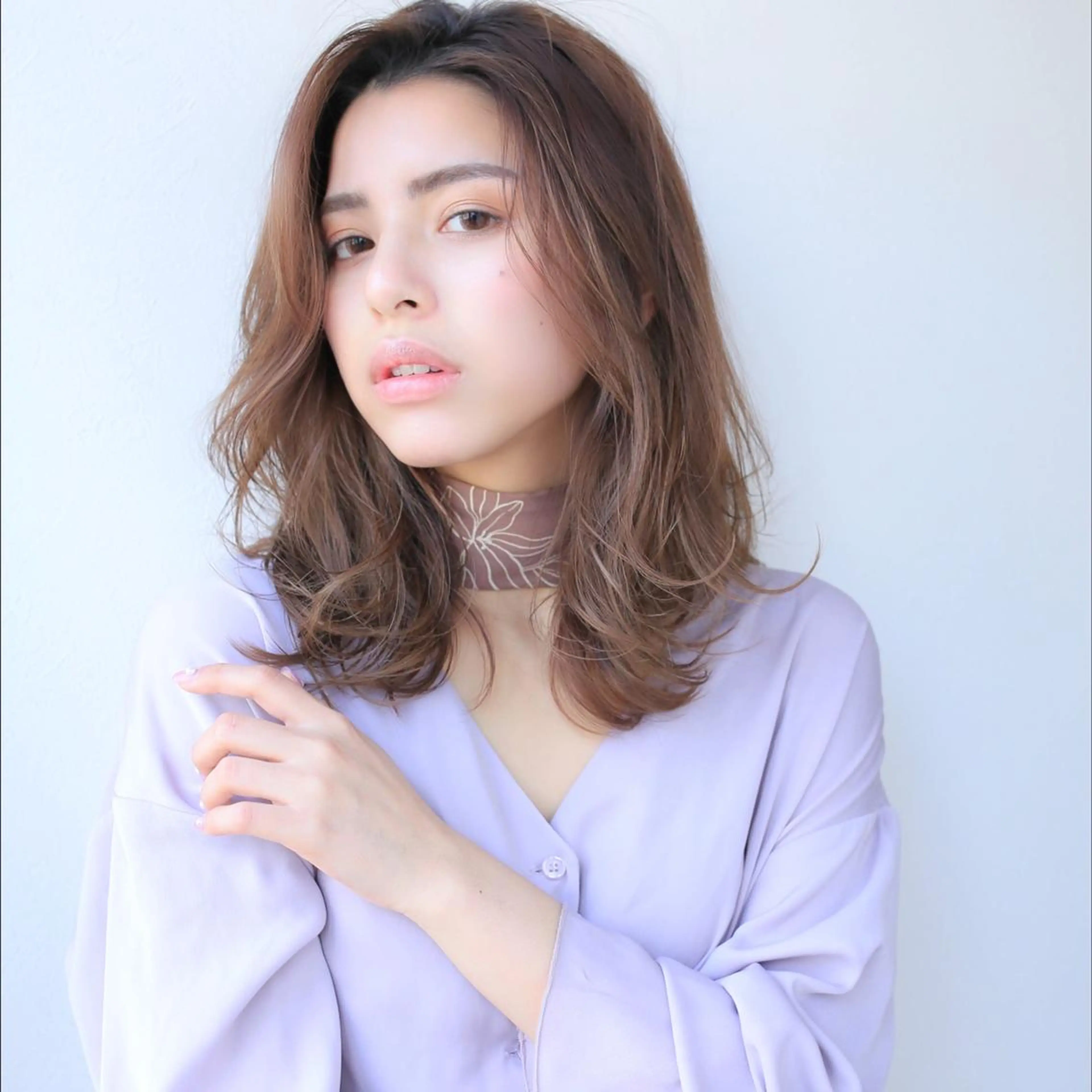 ミディアム カラー カット ヘアカラー トリートメント 🎁LaBless 住ノ江(ラブレス)のヘアスタイル