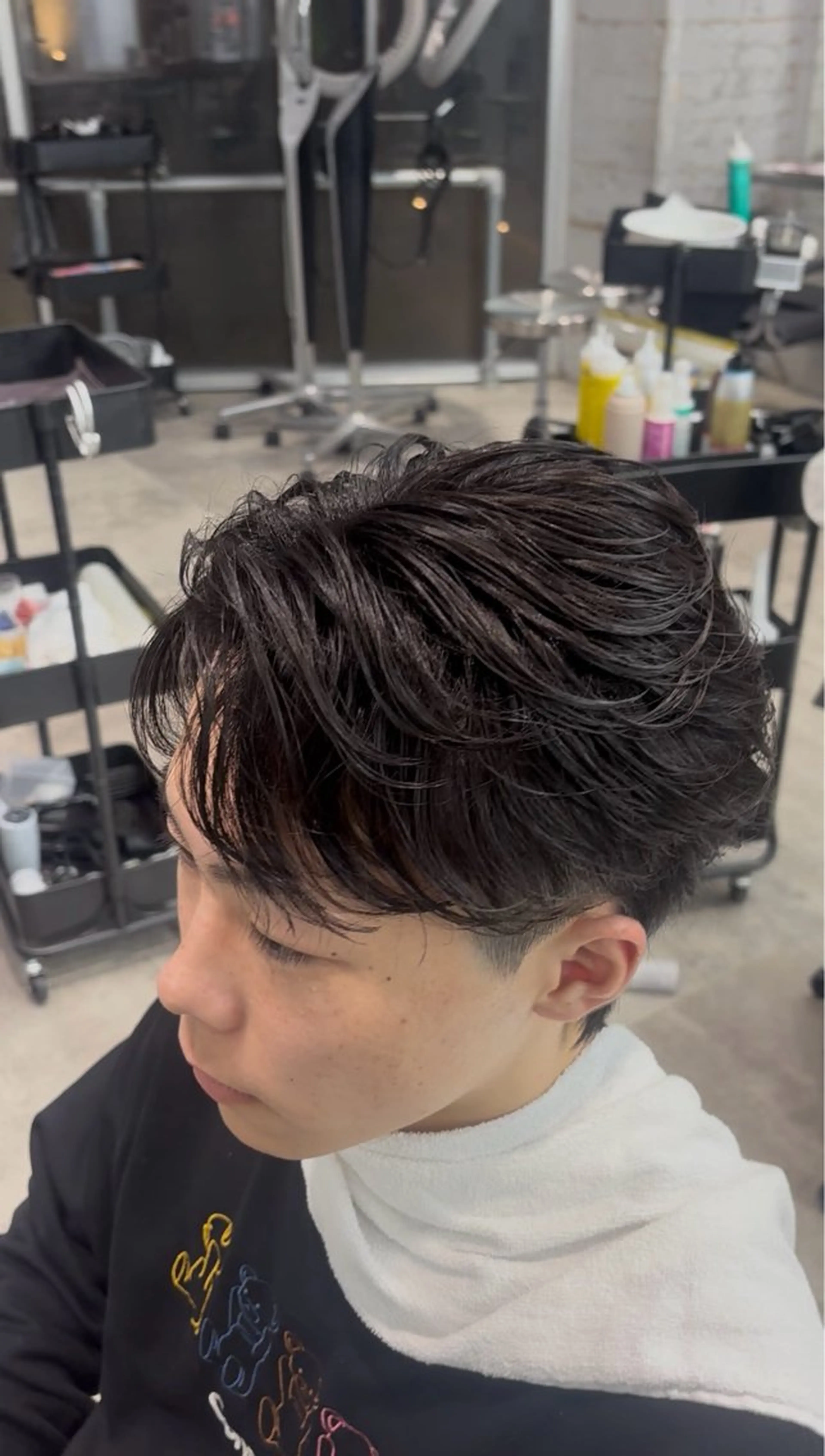 ショート パーマ メンズ カット パーマ トリートメント 🐲原宿、渋谷/メン ズ特化/パーマ、縮毛のヘアスタイル