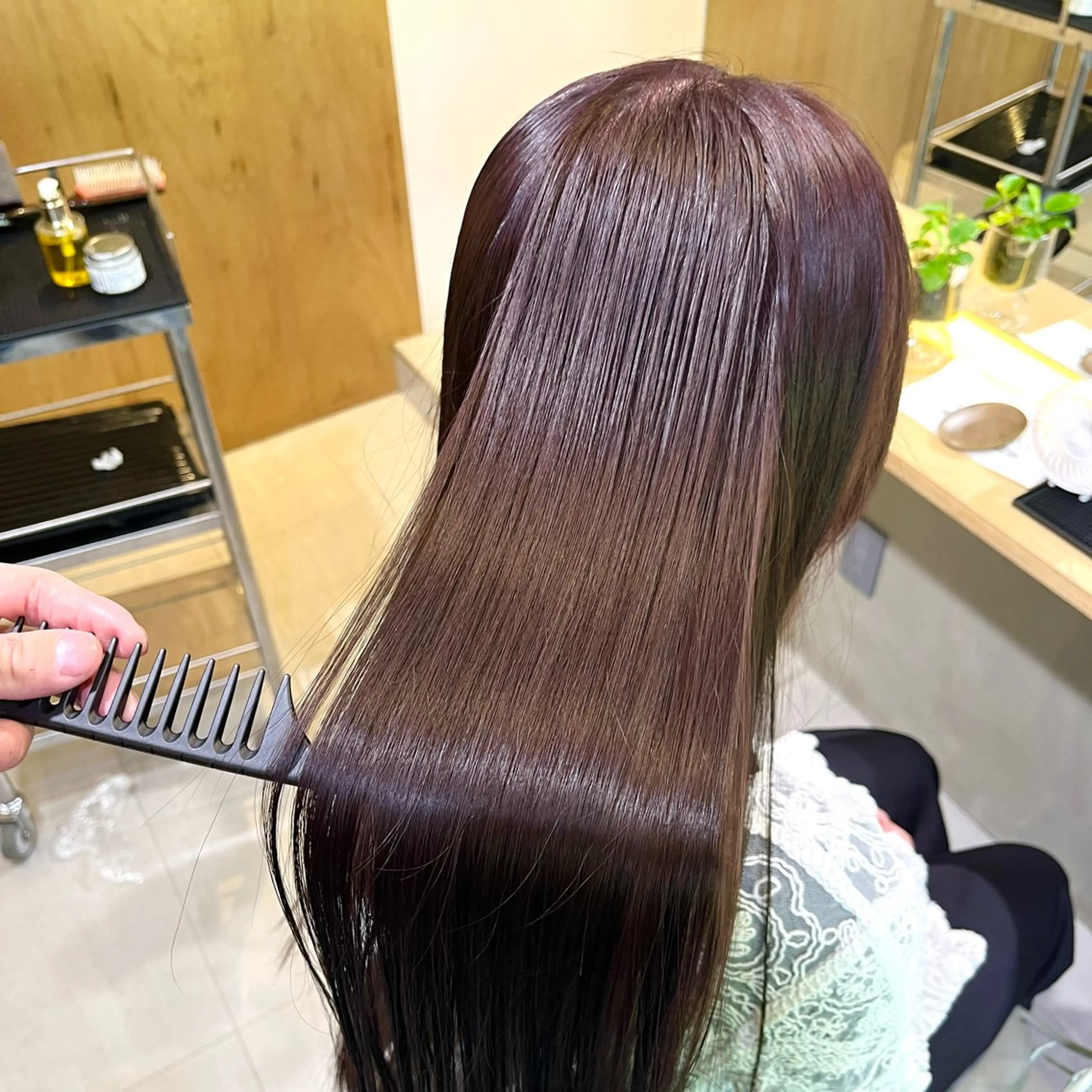 ロング カラー ブラウンカラー 髪質改善 トリートメント 髪質改善/ケアカラー /梅田✨ RIKUのヘアスタイル