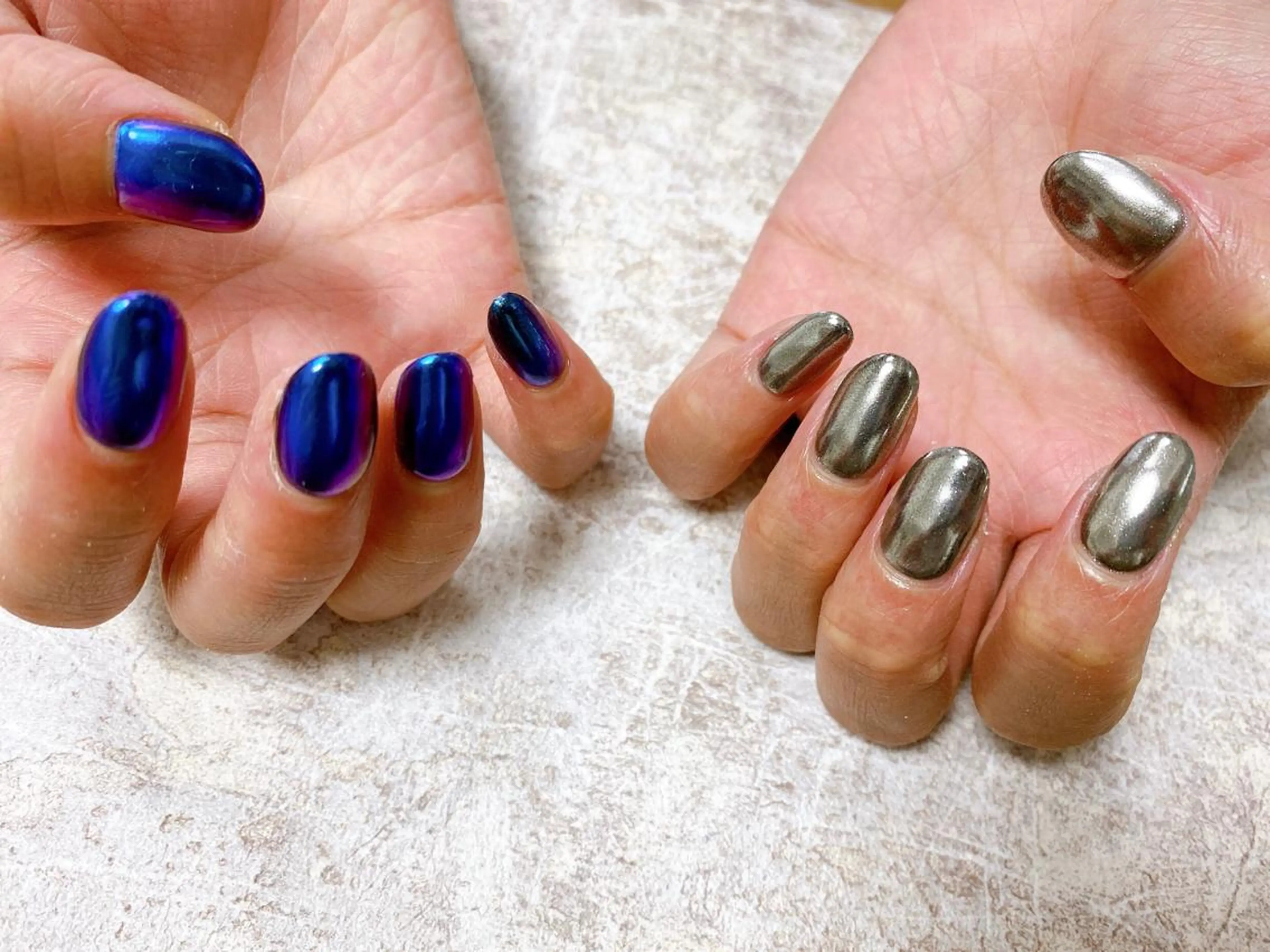 ネイル ミラーネイル ハンドネイル mogunail &blowのネイルデザイン