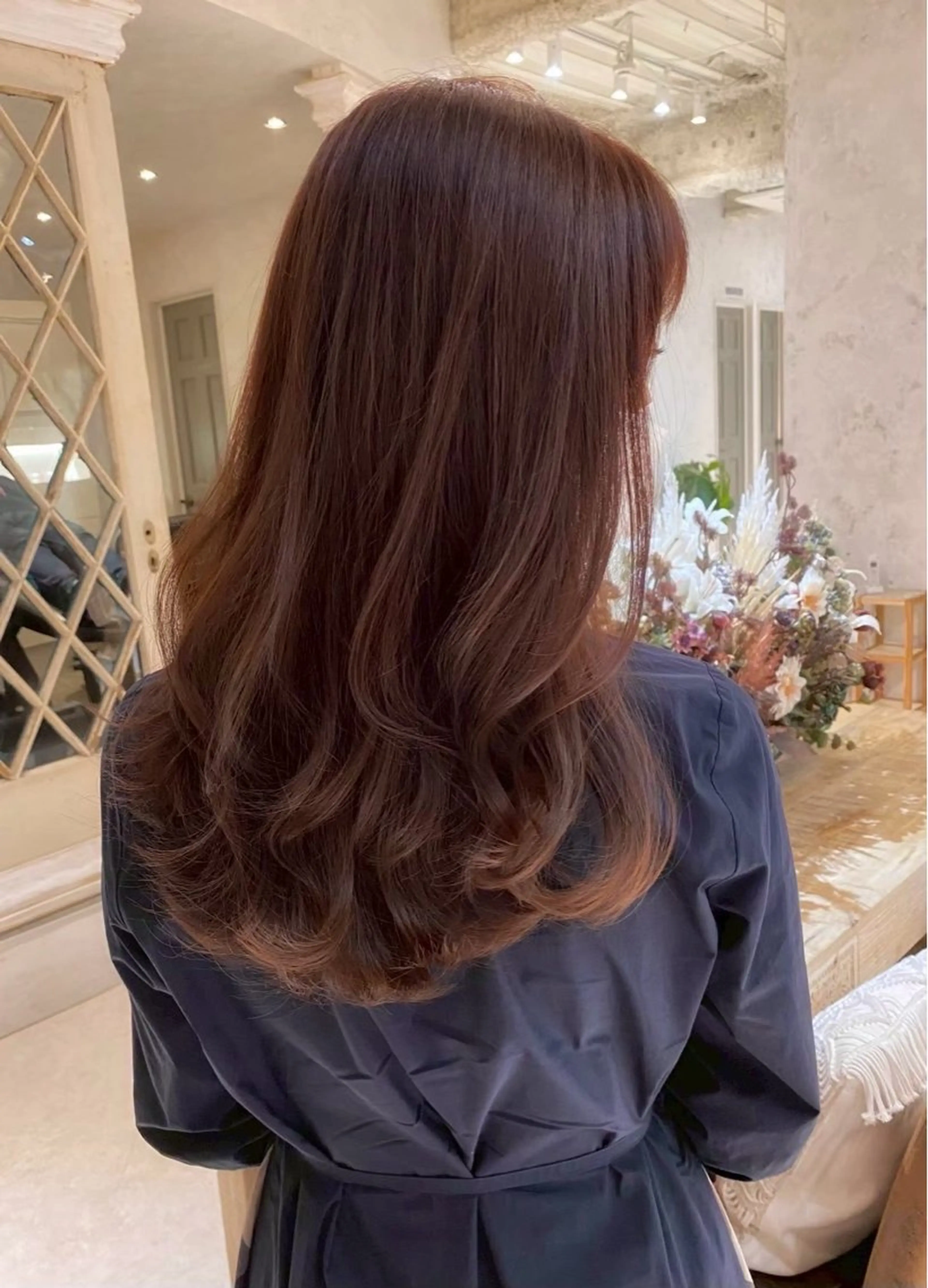 ロング ヘアカラー トリートメント 透明感カラー/髪質 改善/里奈のヘアスタイル