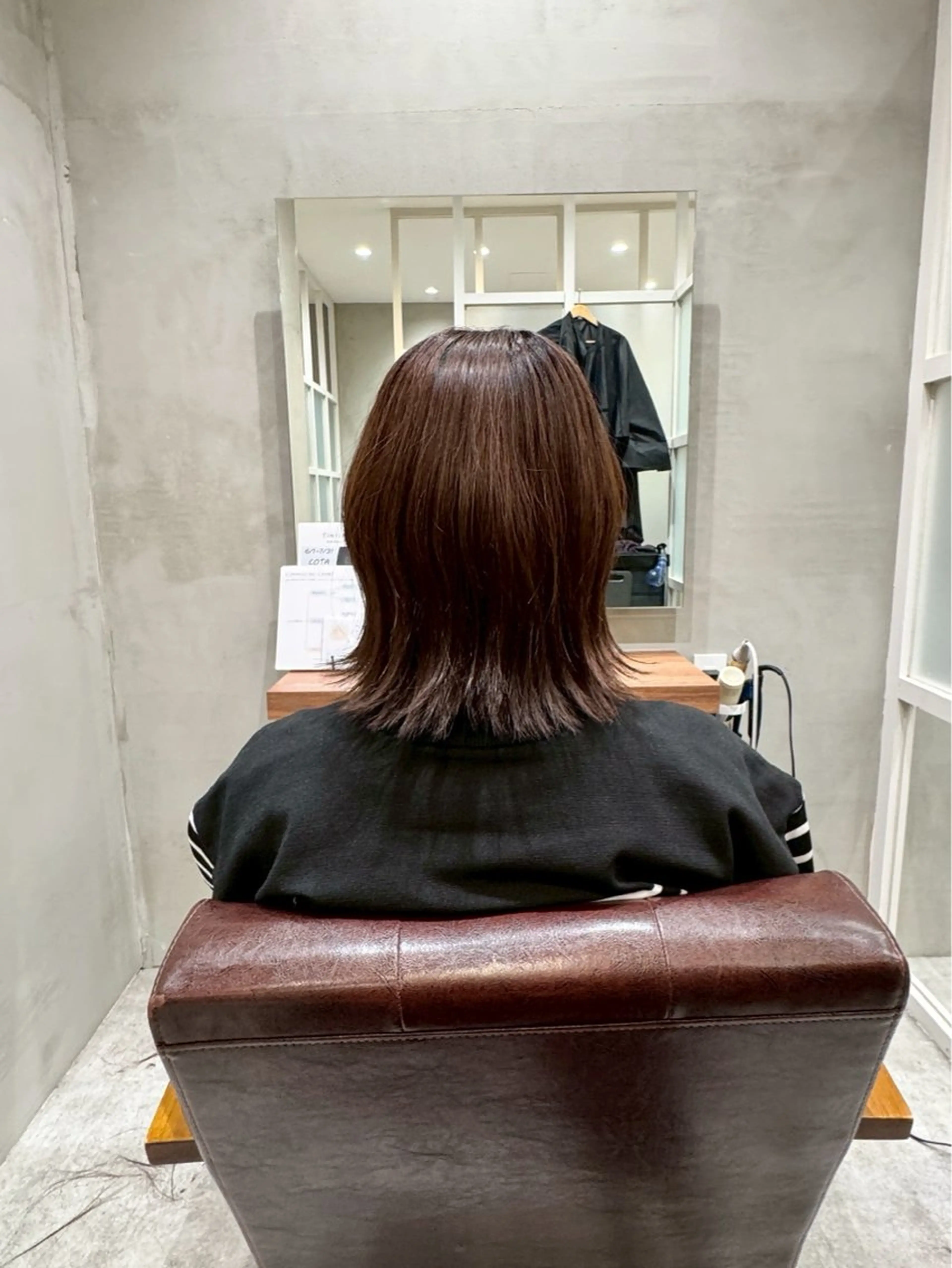 ミディアム カット ヘアカラー 縮毛矯正 トリートメント 新宿 /髪質改善/ 縮毛矯正/ヒュウガのヘアスタイル