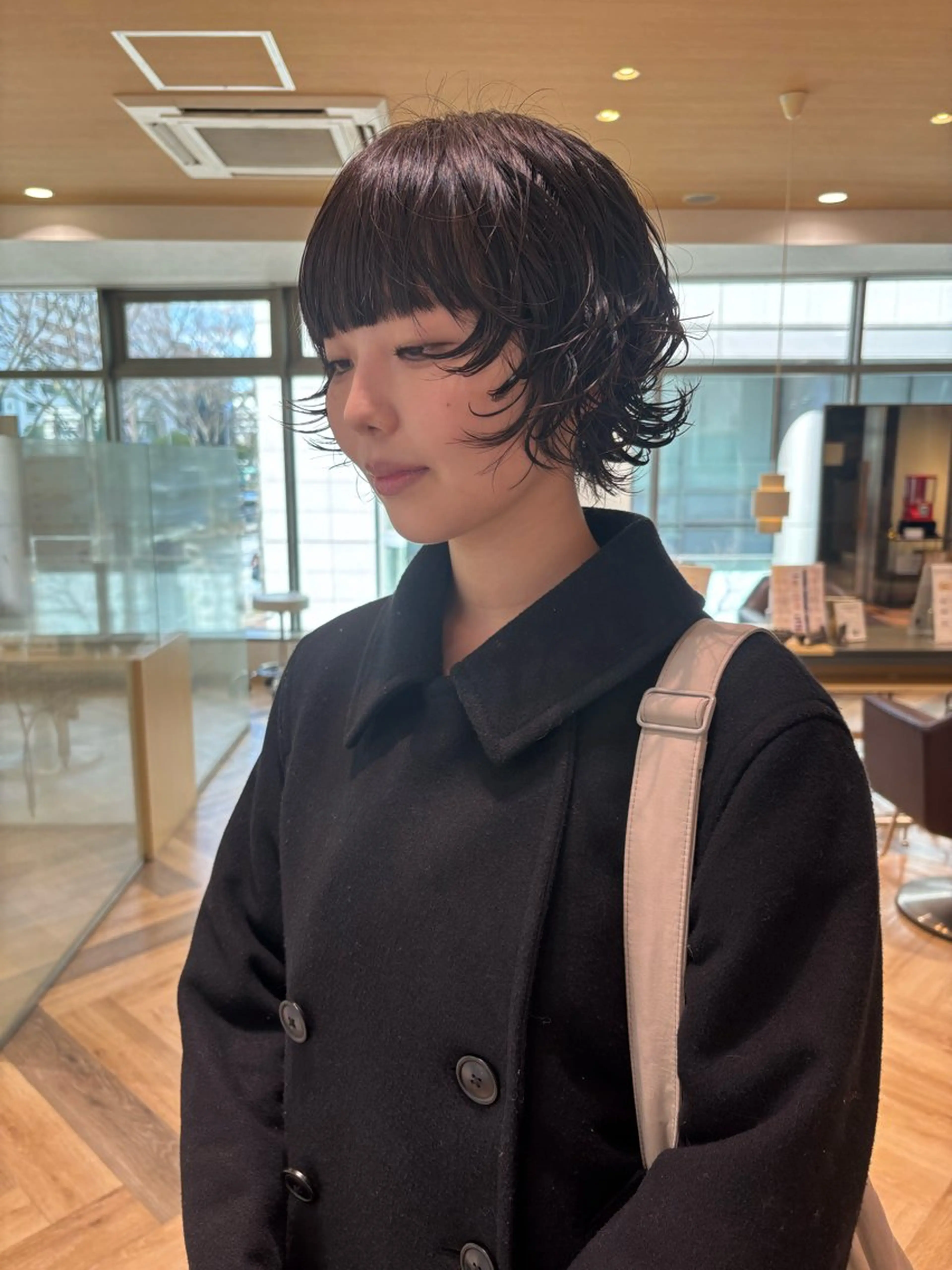 ショート パーマ ショートヘア ウルフカット カット パーマ ゆい/パーマ/レイヤ ー/似合わせカラーのヘアスタイル