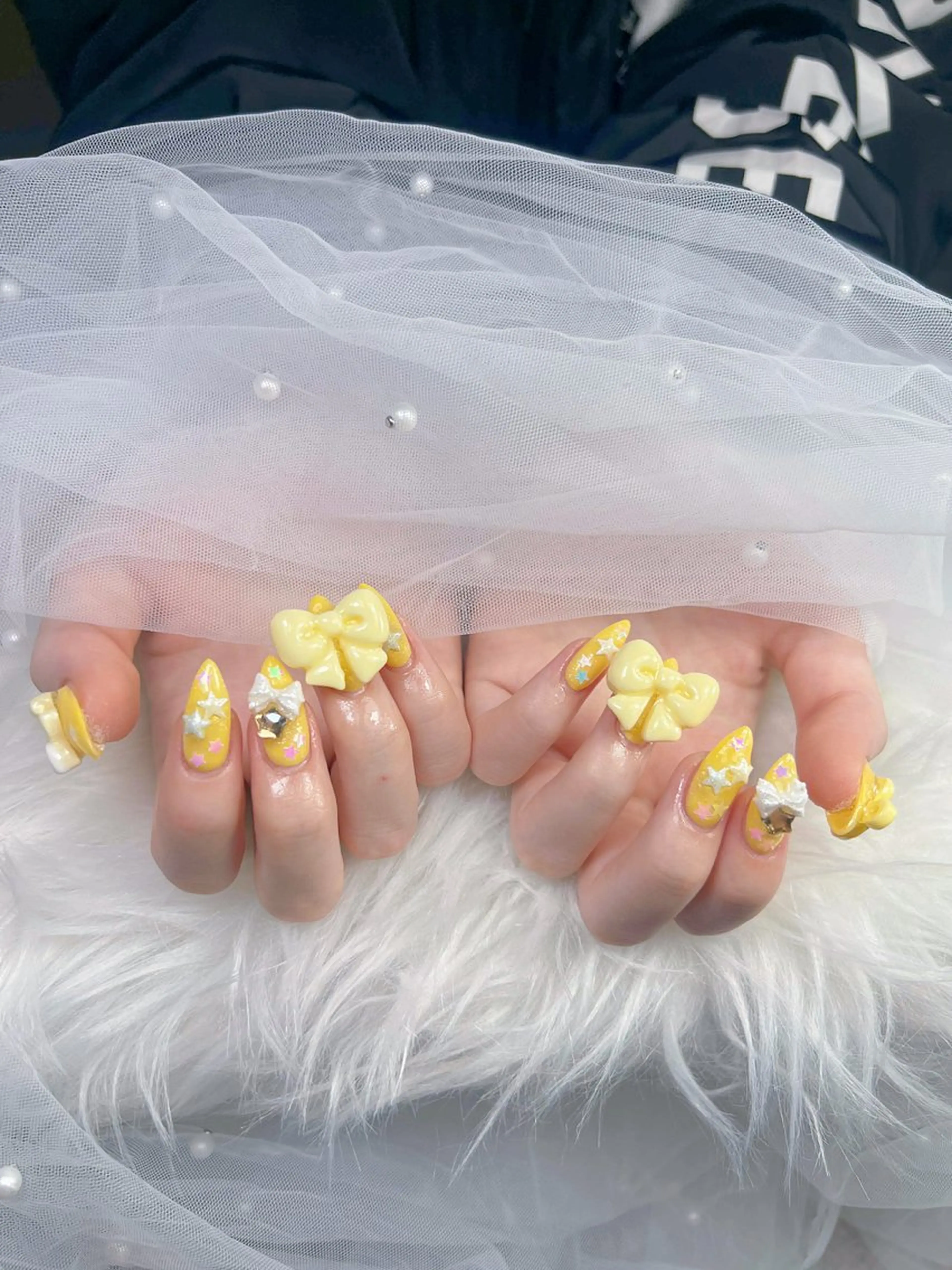 ネイル アートネイル オーロラネイル チークネイル 長さ出し フットネイル Miya _nailのネイルデザイン