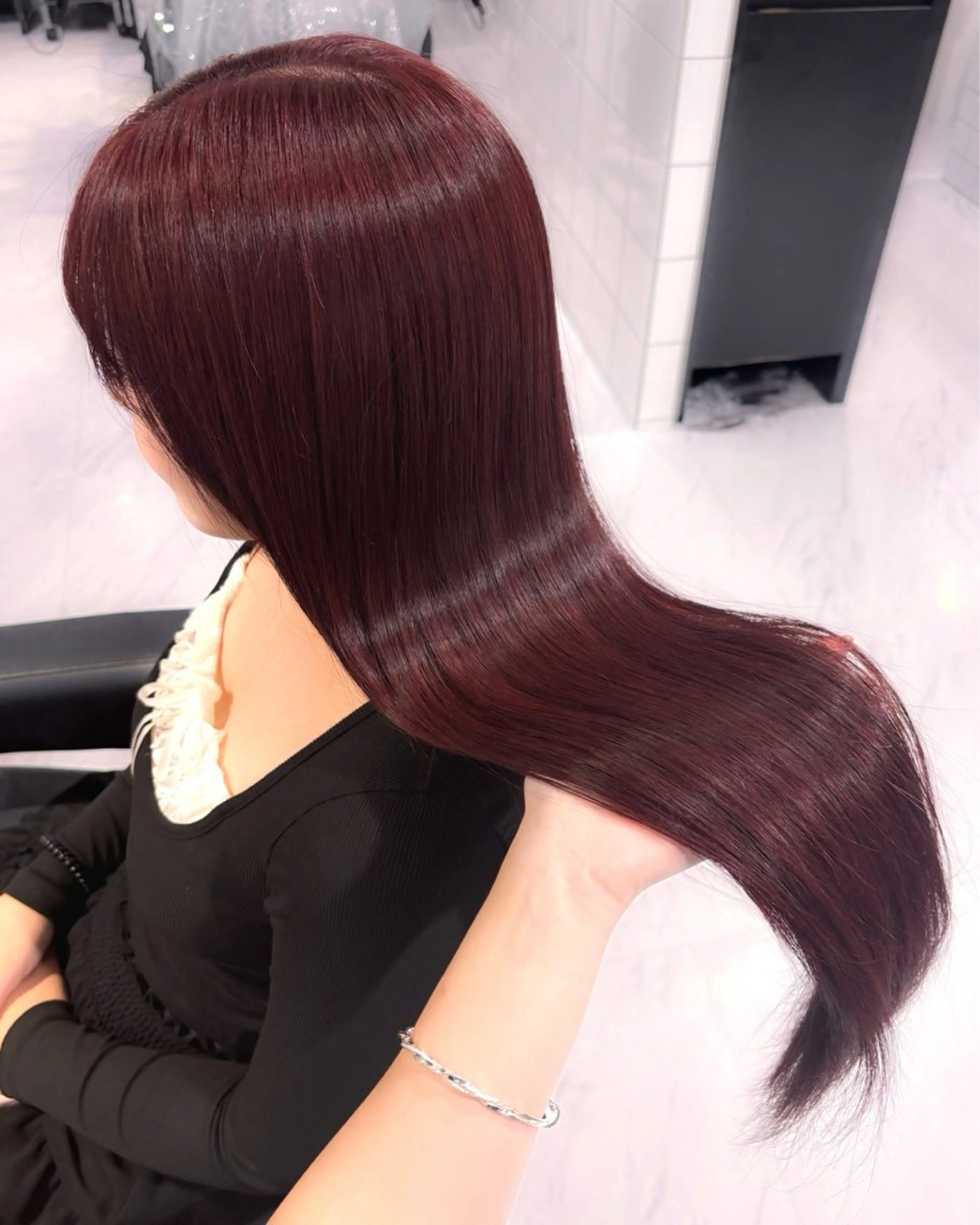 ロング カラー カット ヘアカラー トリートメント ヘッドスパ ヘアセット 表参道♡暗髪♡ 艶カラー♡アユミのヘアスタイル