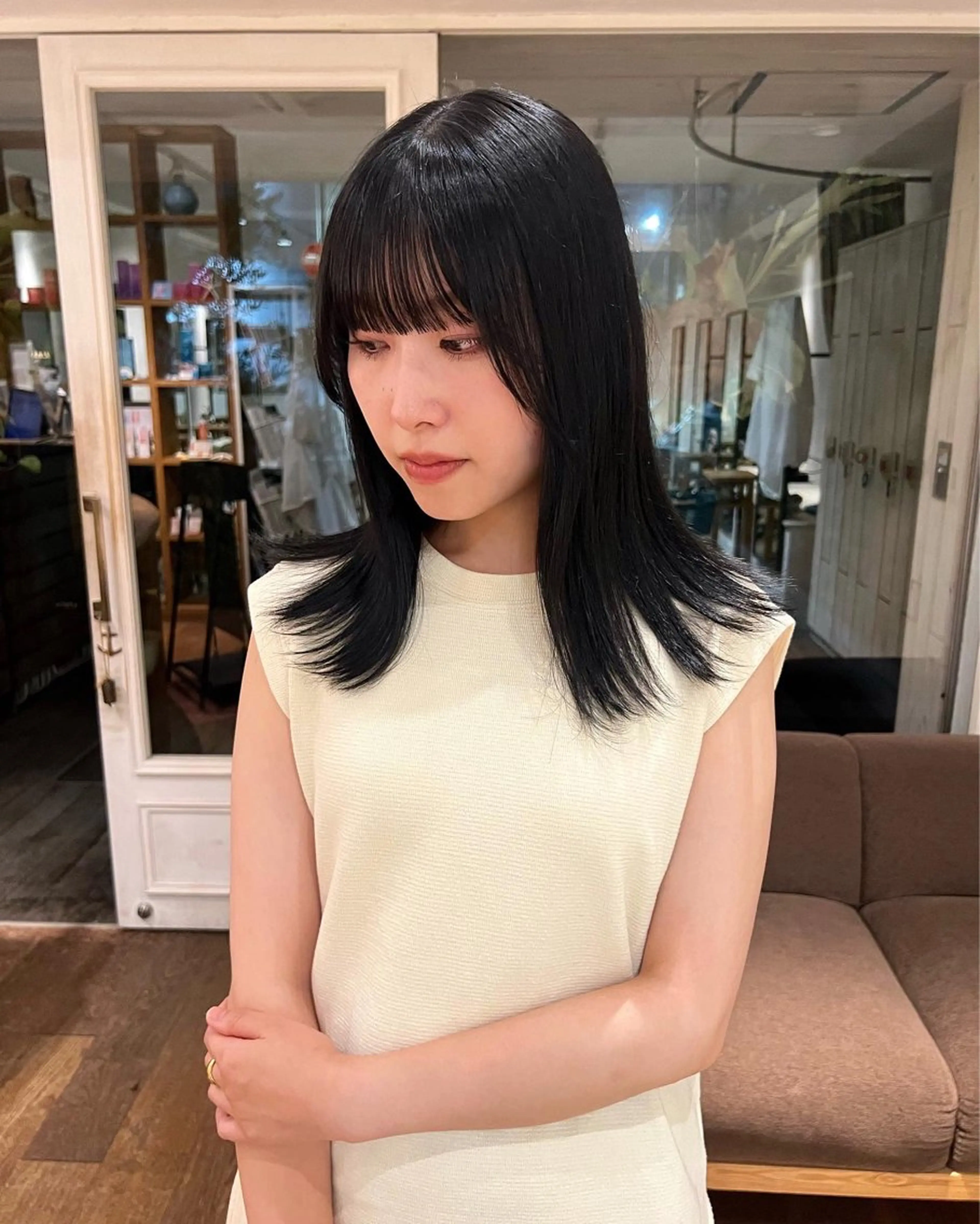 セミロング カラー KNACK/天王寺 美容室/レイヤーのヘアスタイル