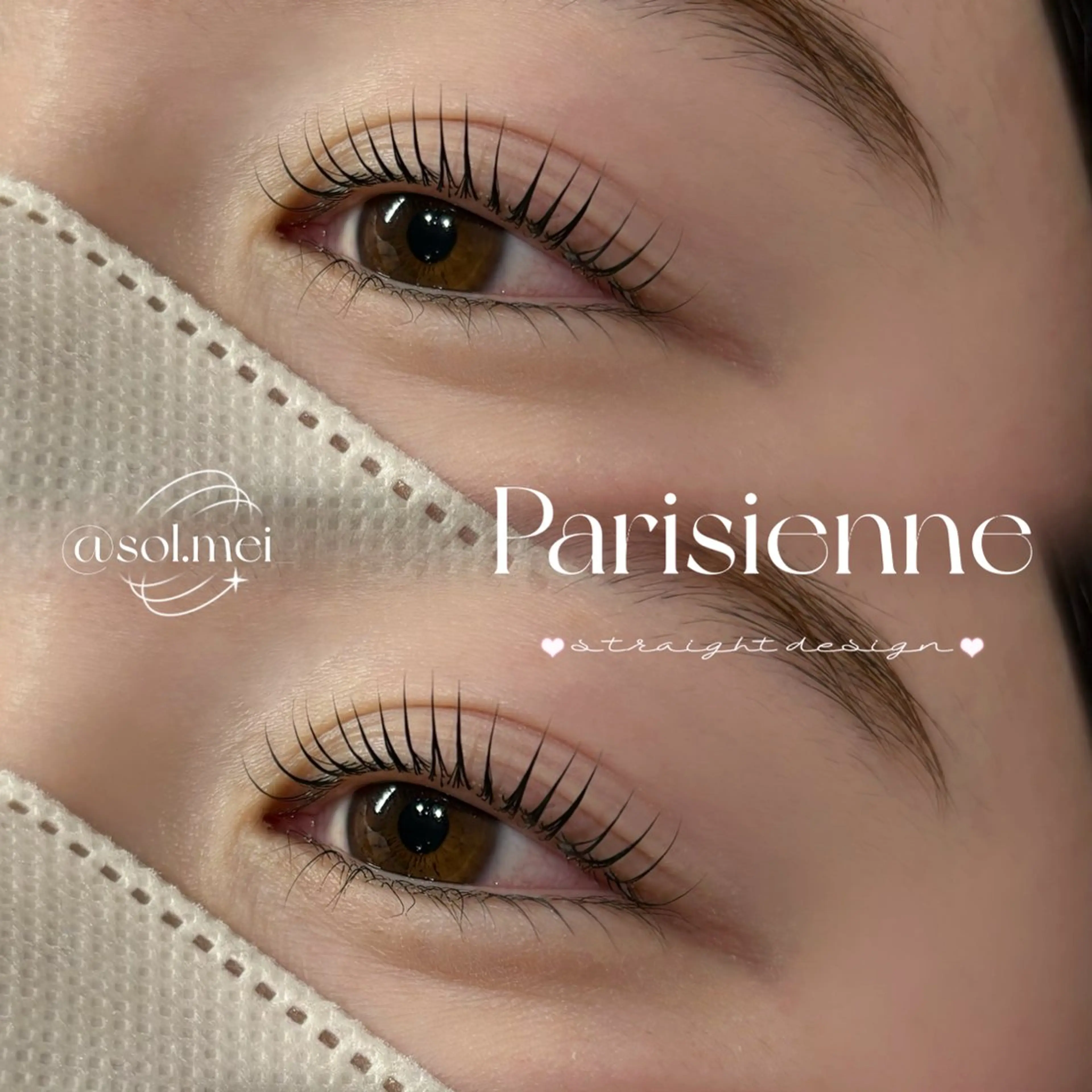 マツエク・マツパ ナチュラル パリジェンヌラッシュリフト マツパ sol mei🪽🎀のマツエク・マツパデザイン