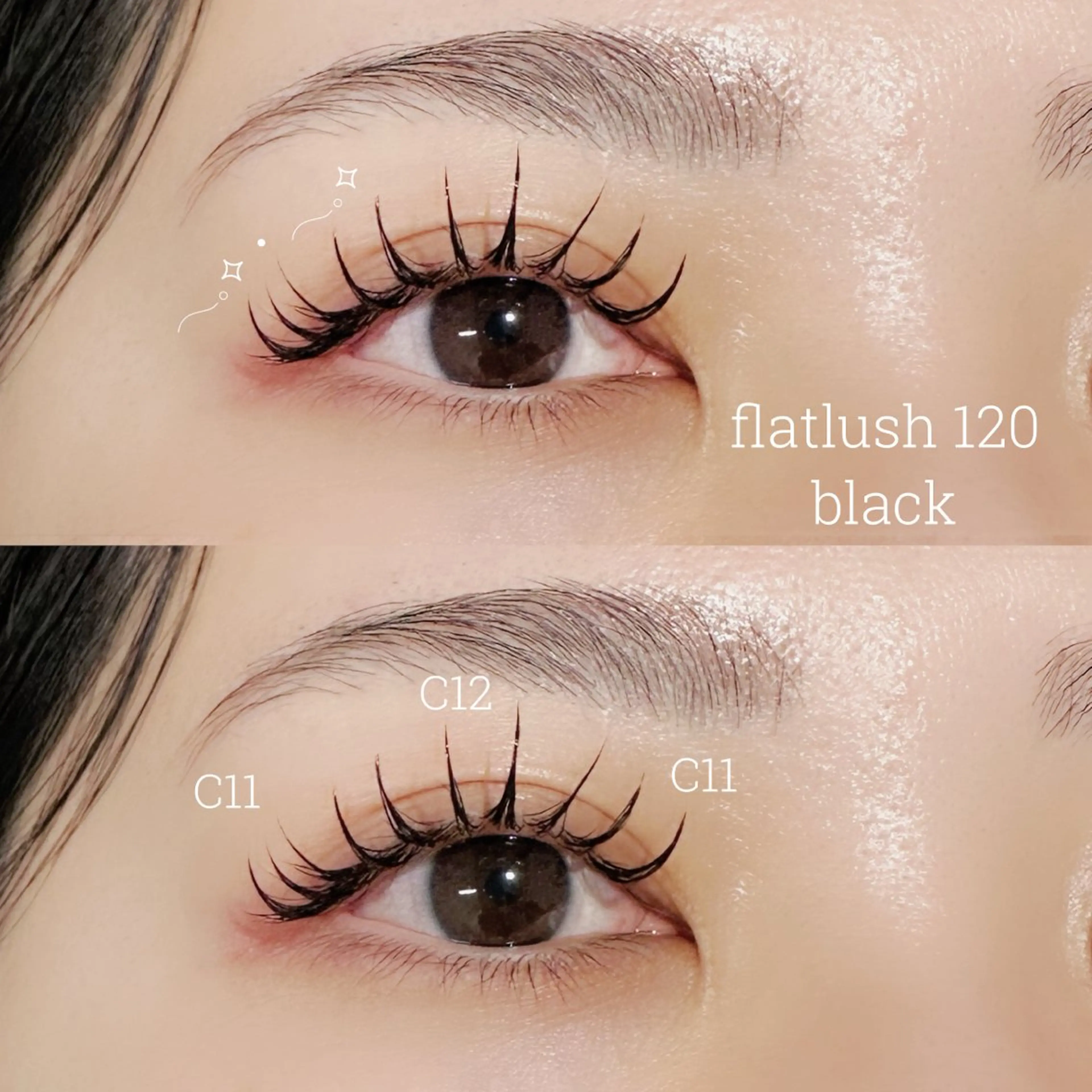 🤍フラットラッシュ【120本】コーティング付き🤍オフ込みの写真