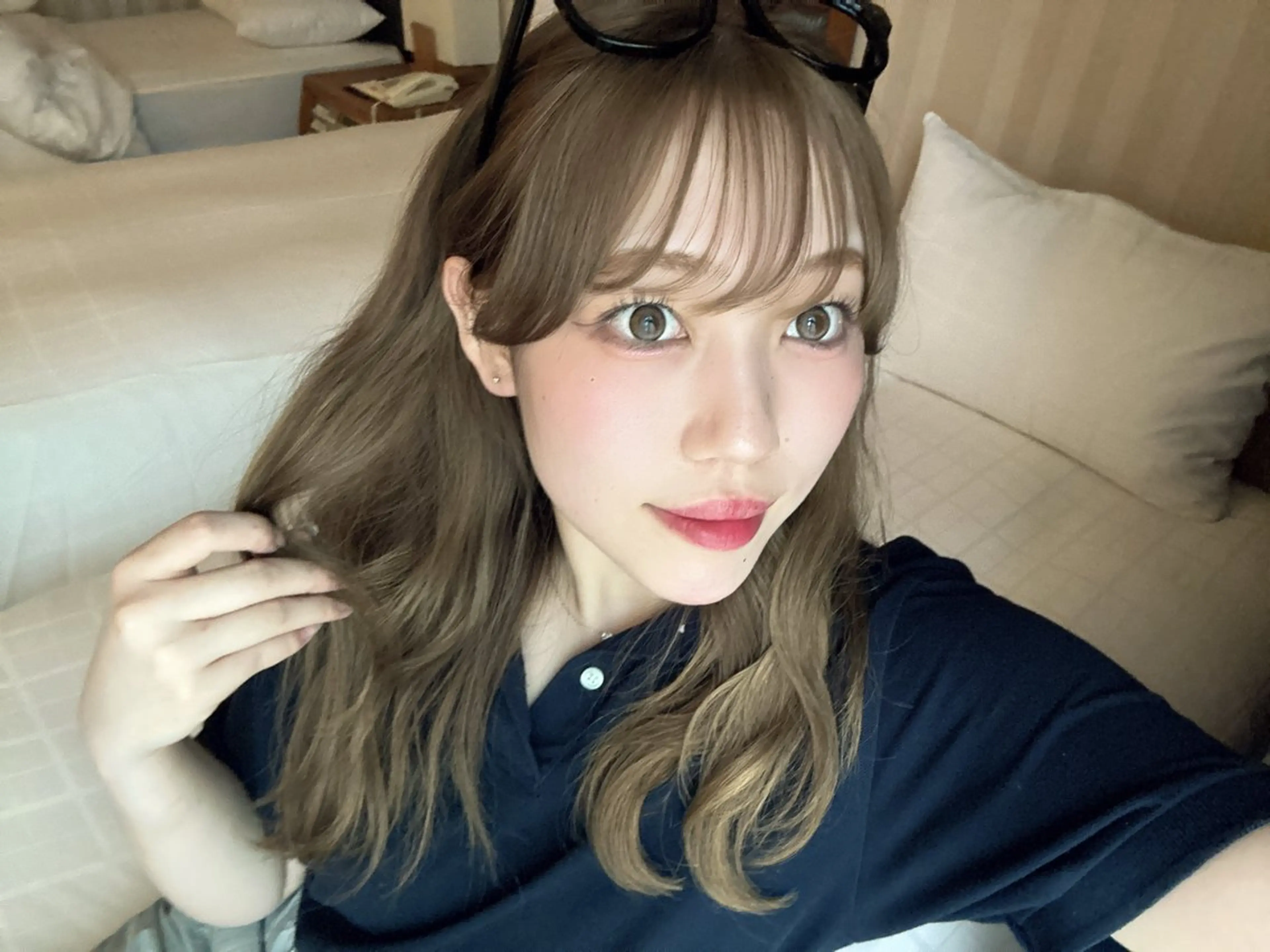 ロング ヘアカラー トリートメント LOE Yuuka/42🩵のヘアスタイル