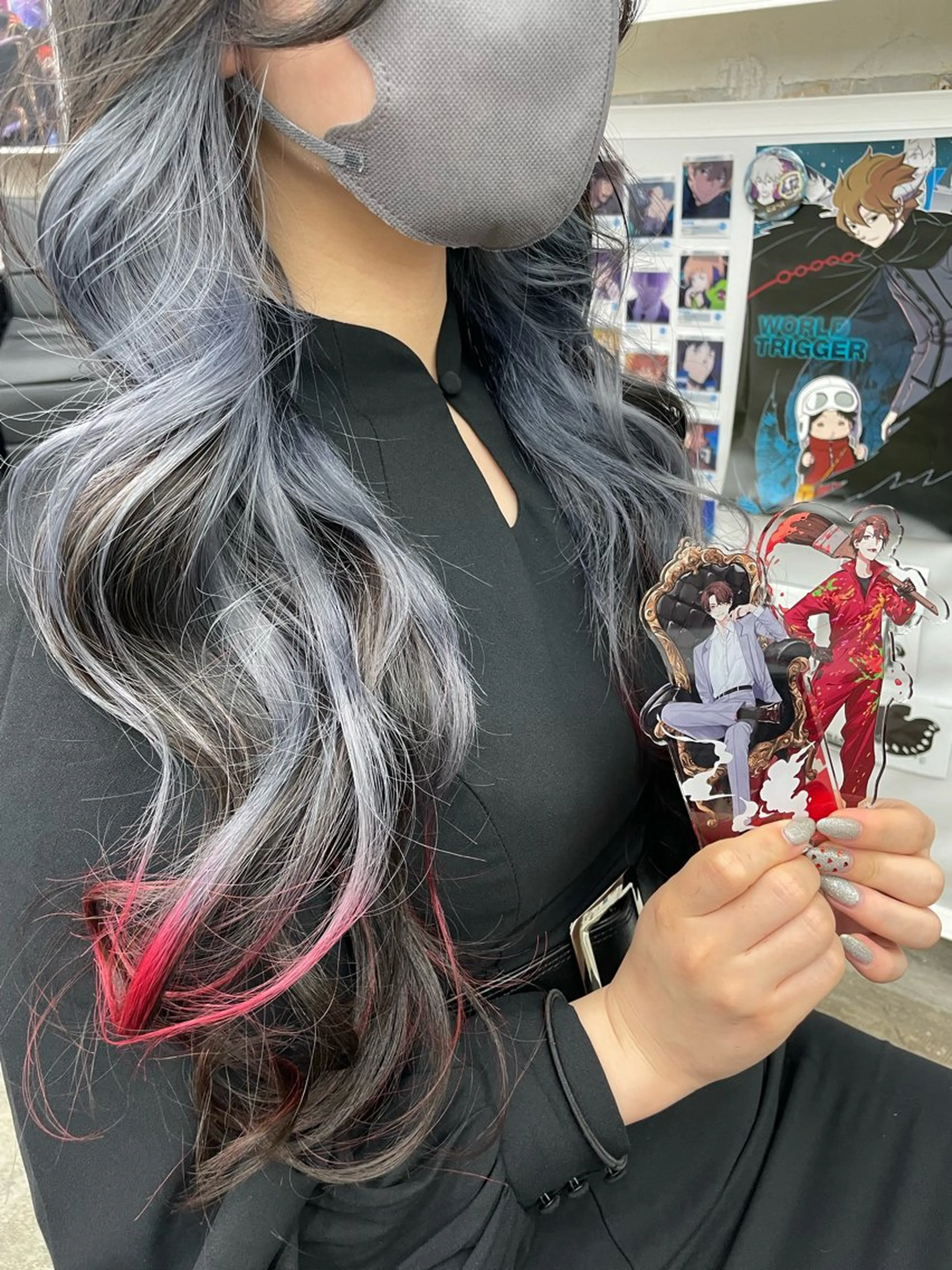 セミロング カラー インナーカラー 推し ブリーチ  髪質改善のヘアスタイル