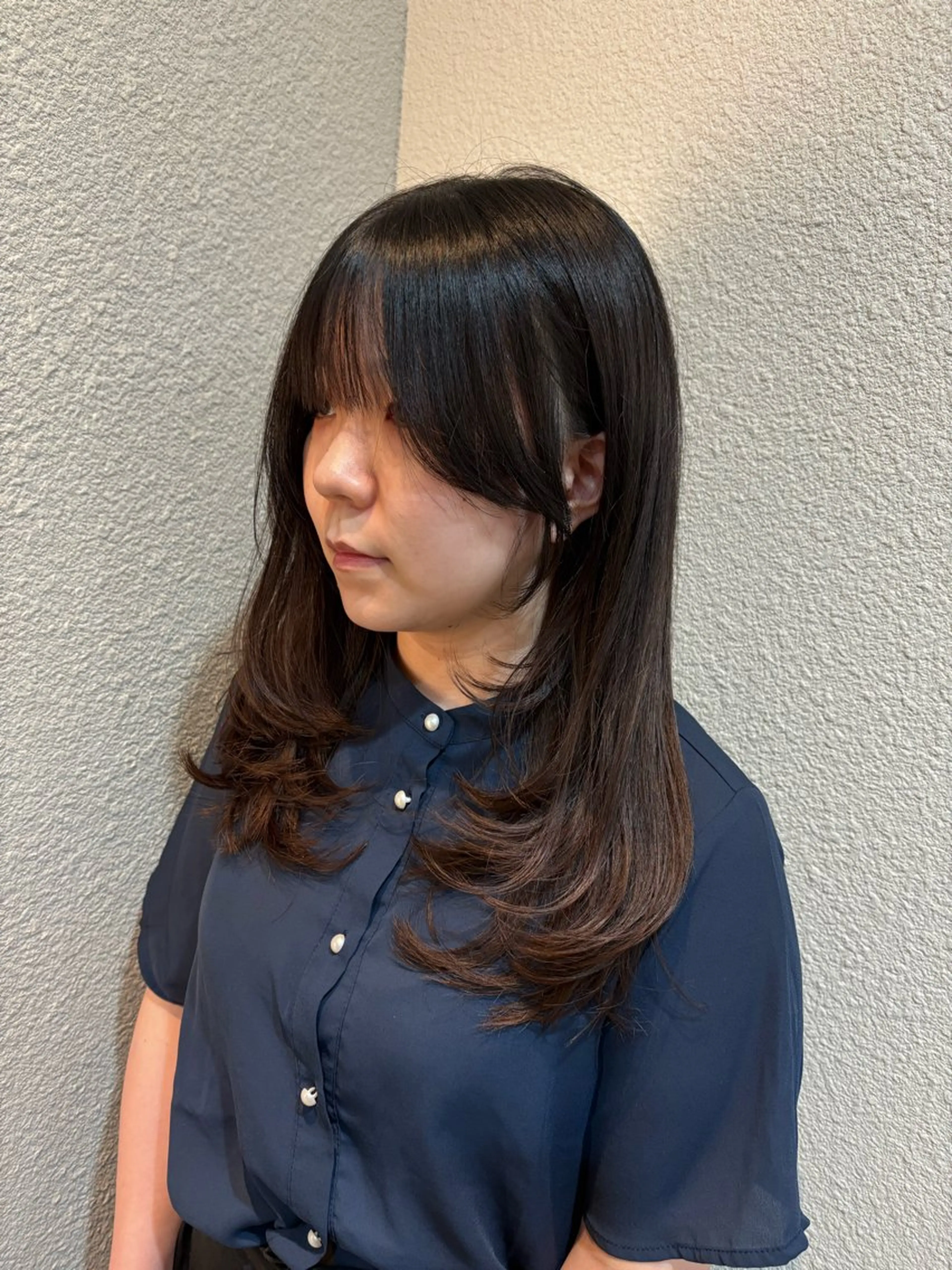 セミロング レイヤーカット oggi西新所属・ゆい/ ショート/レイヤーのヘアスタイル