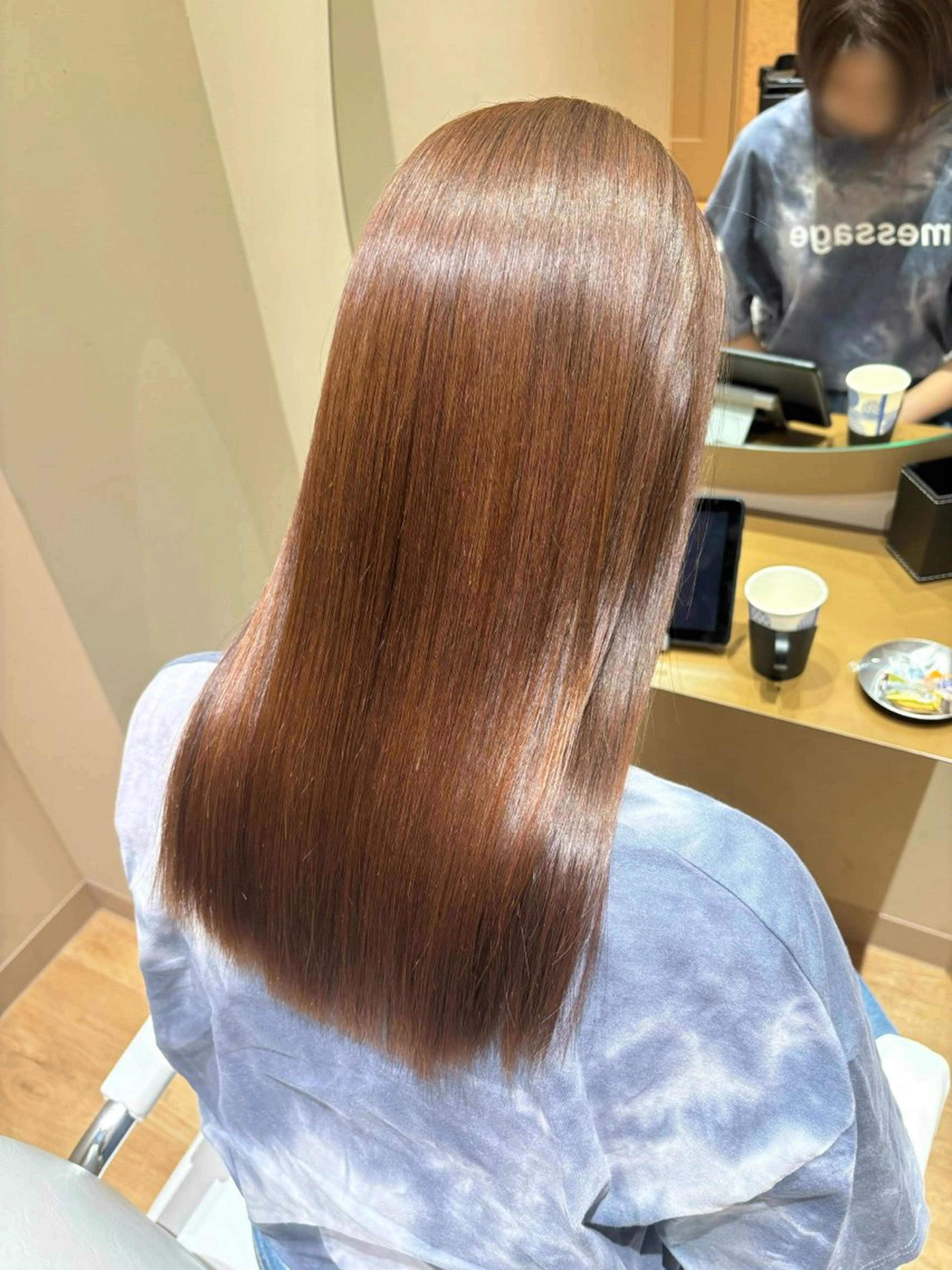 ミディアム 中島愛佳🐥⸒⸒ 縮毛矯正/艶髪カラーのヘアスタイル