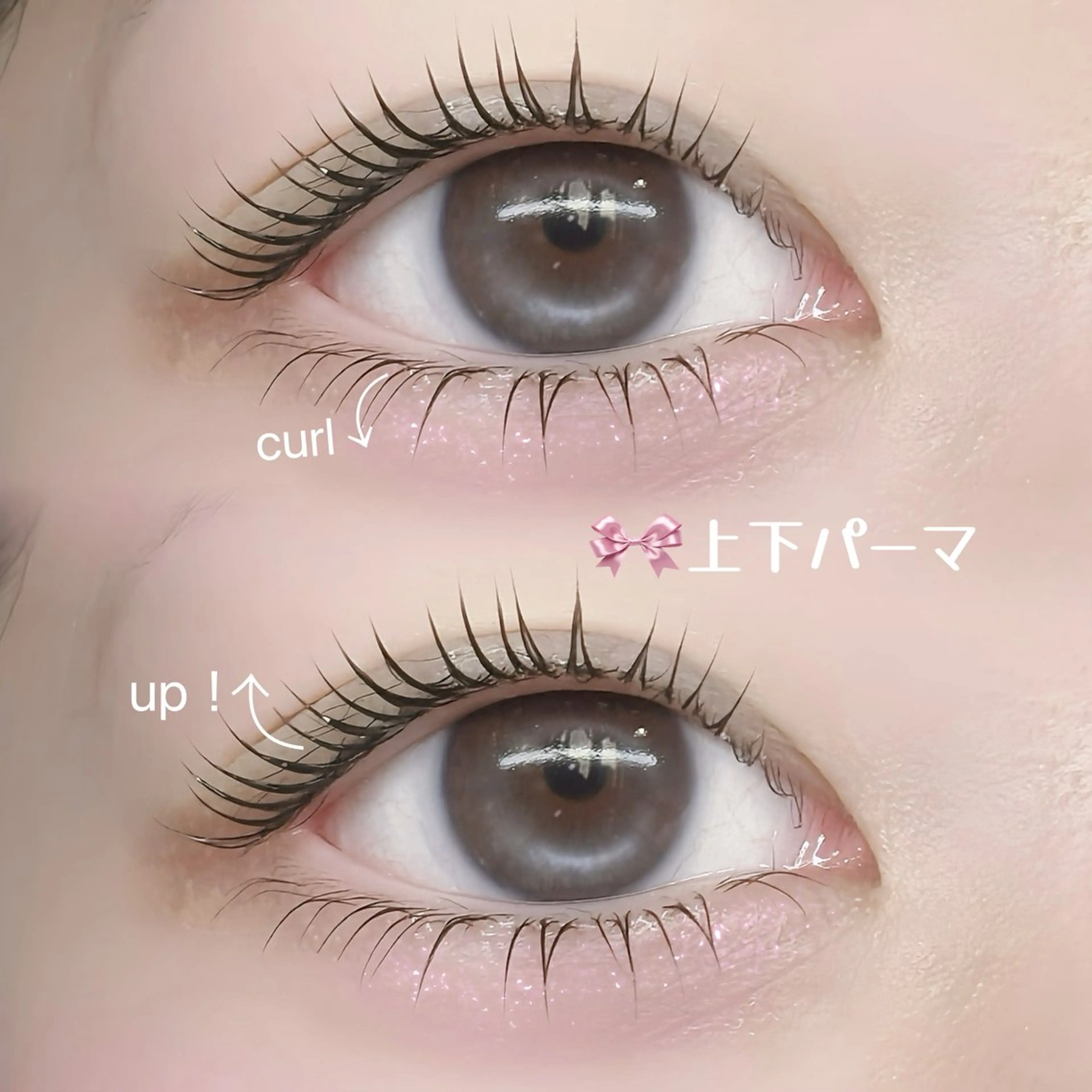 マツエク・マツパ まつげパーマ 下まつげエクステ 🩶LED＆ダブル フラットRAN🪽のマツエク・マツパデザイン