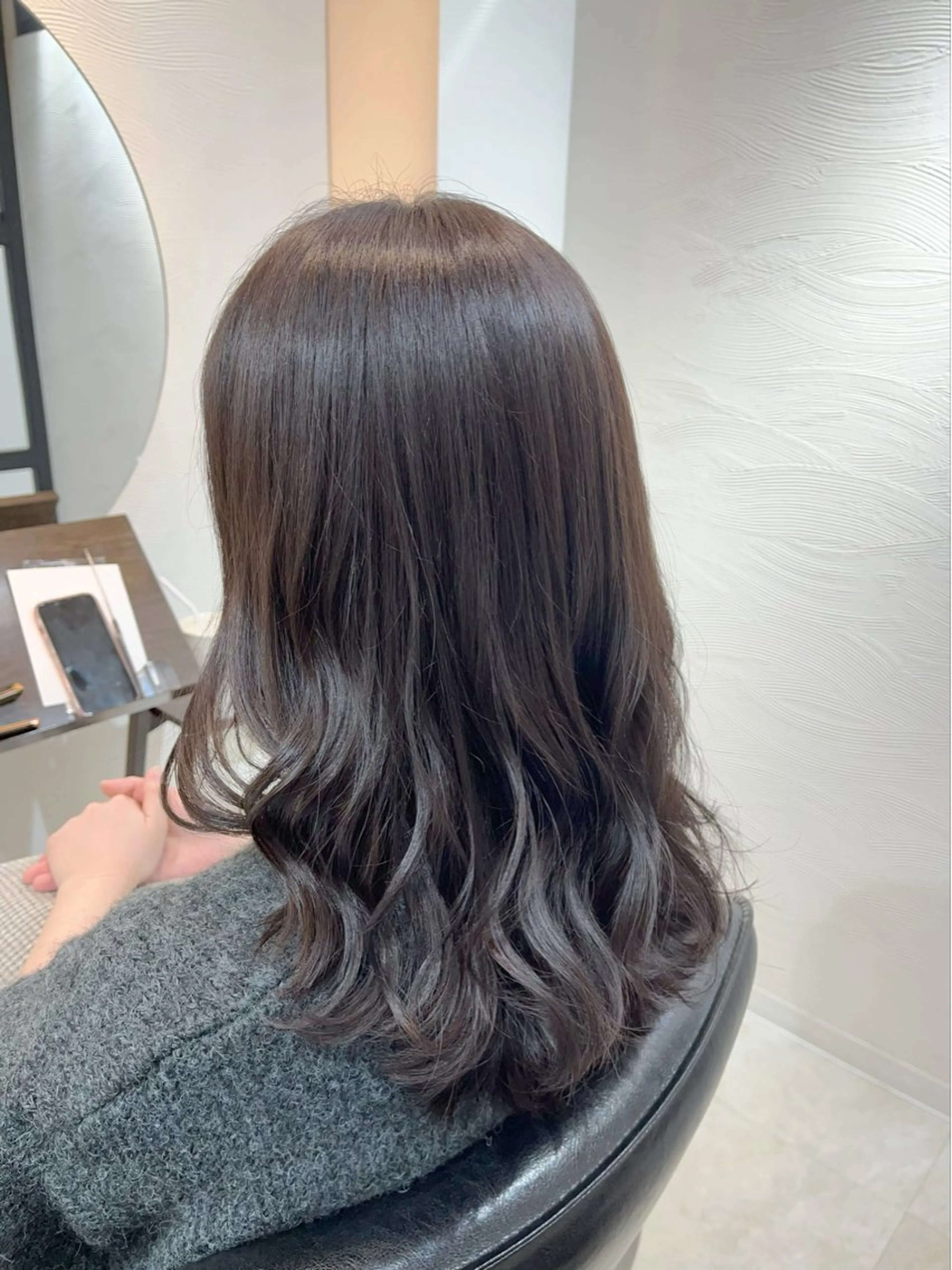 セミロング カット ヘアカラー トリートメント 【ニュアンスカラー・ 髪質改善】スズキカナのヘアスタイル