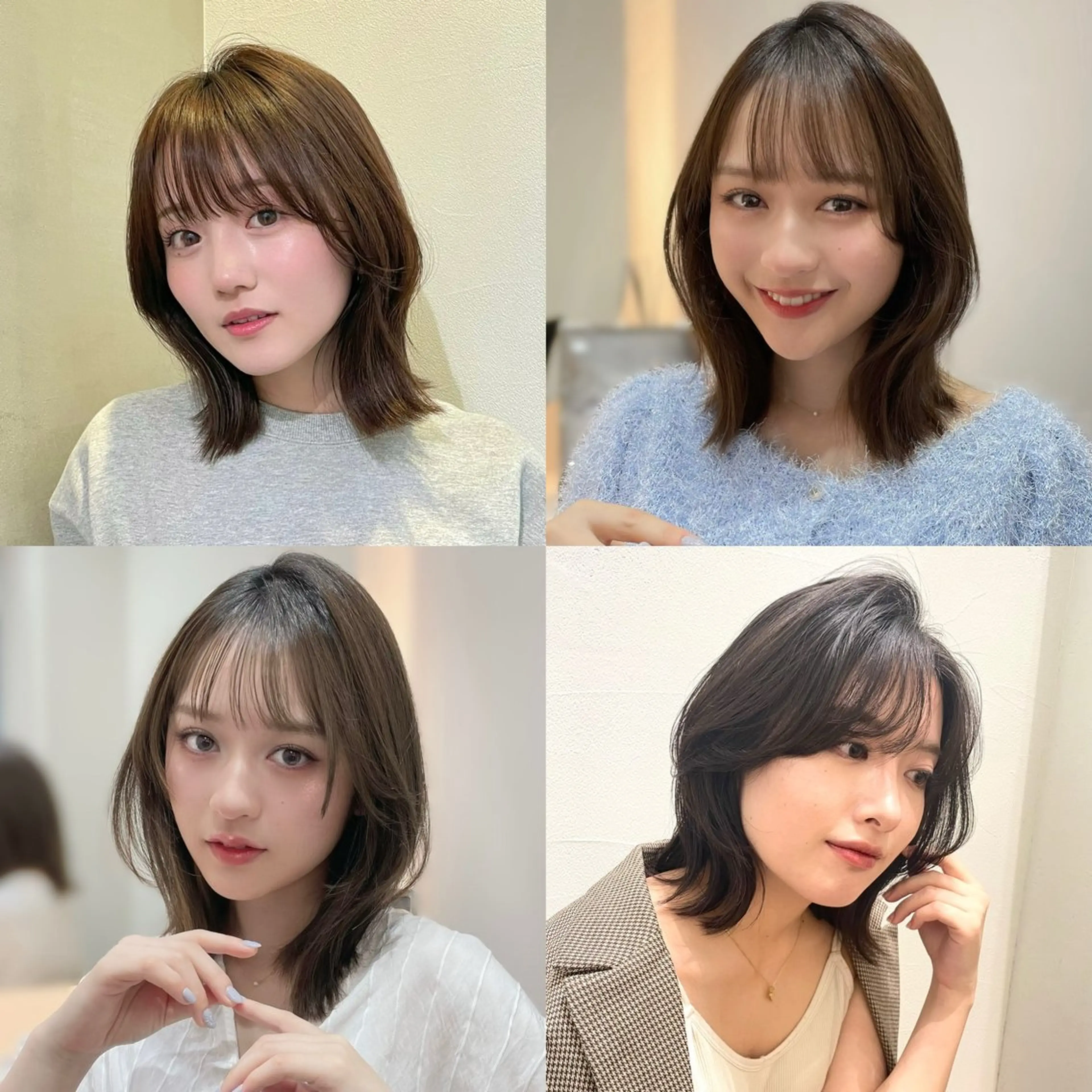 ミディアム カット ヘアカラー トリートメント 🐥ボブ/レイヤー 髪質改善/halcaのヘアスタイル