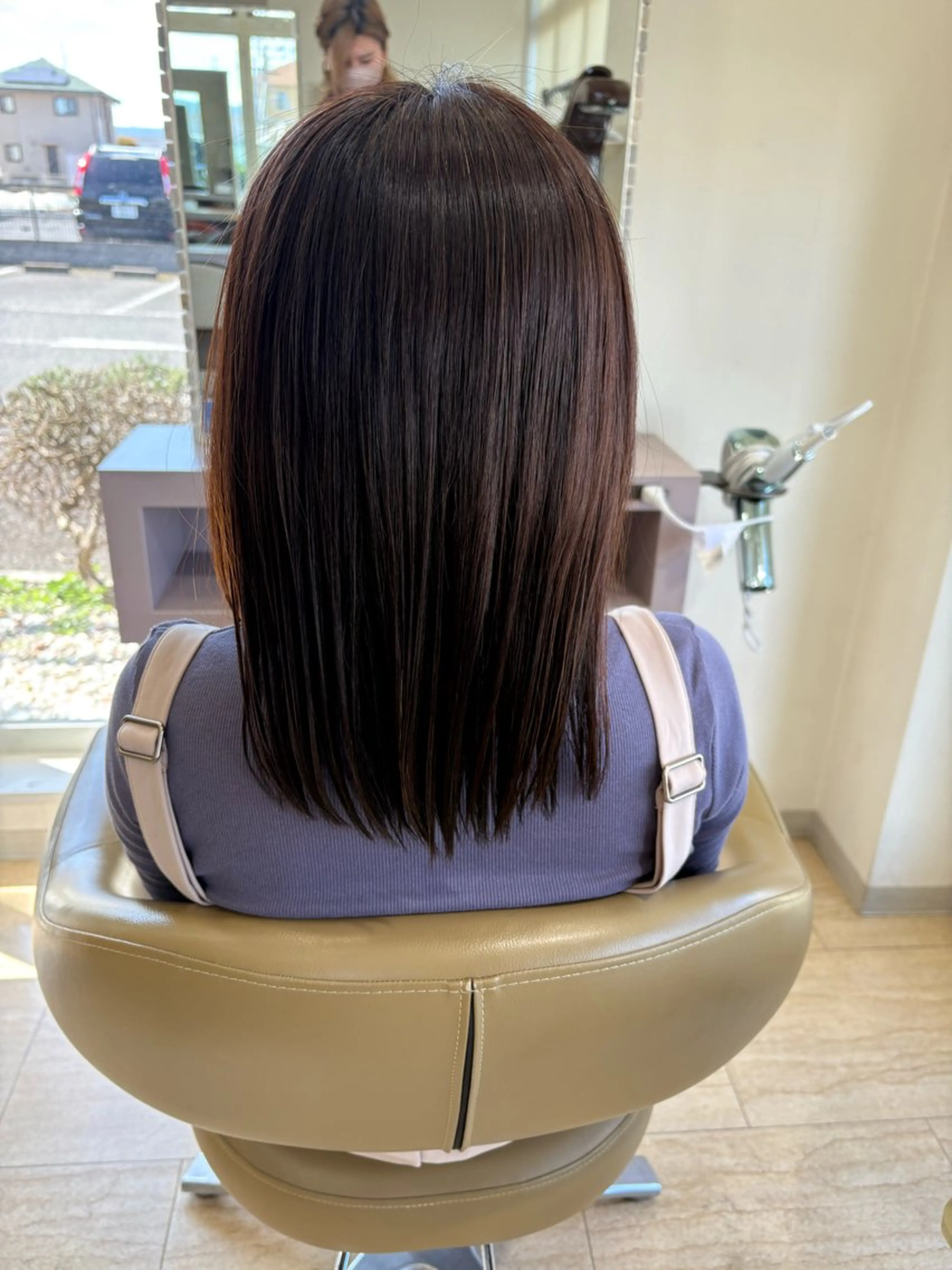 セミロング 縮毛矯正 工藤 彩花のヘアスタイル