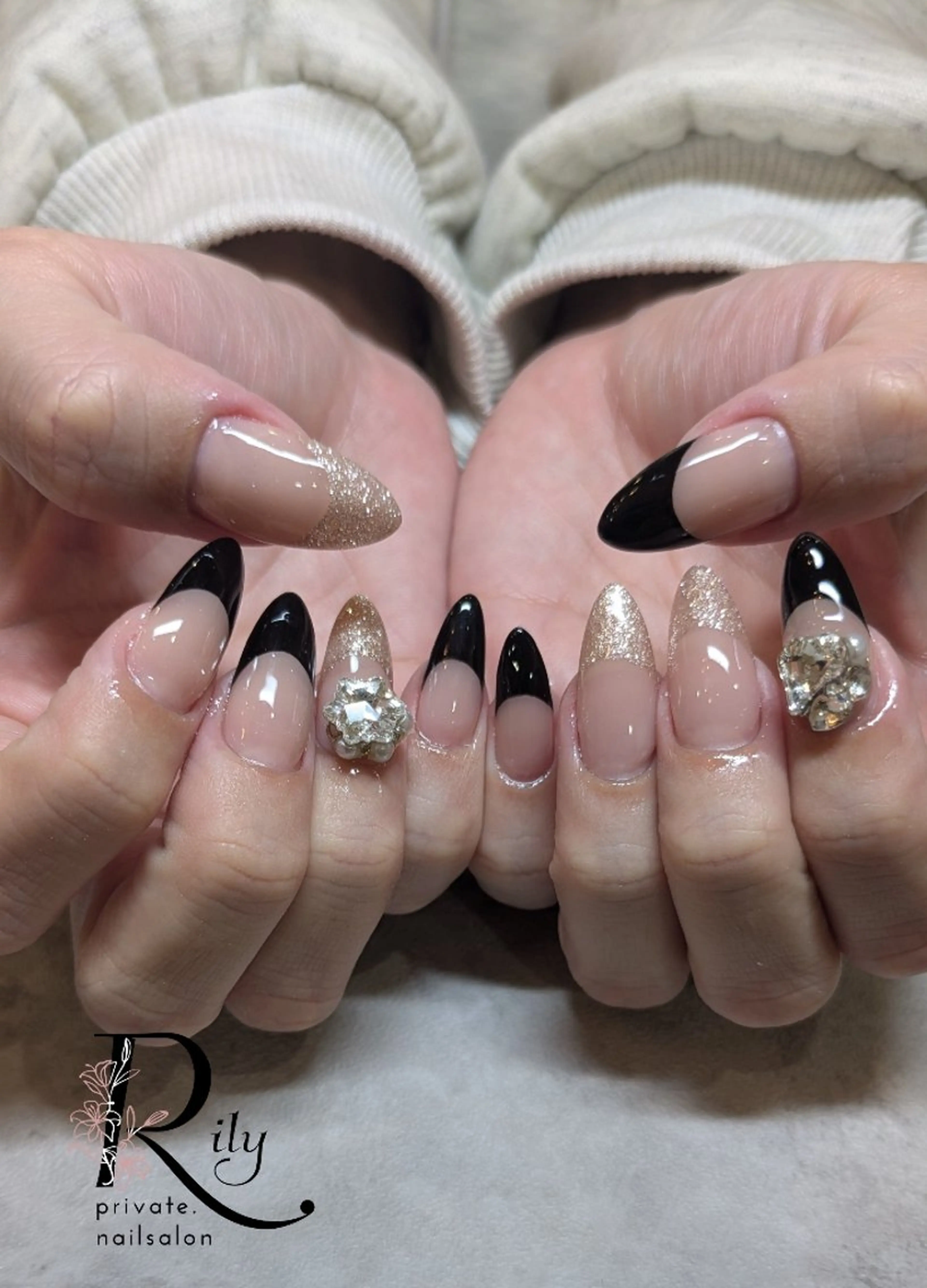 ネイル アートネイル フレンチネイル ハンドネイル nailsalon Rilyのネイルデザイン