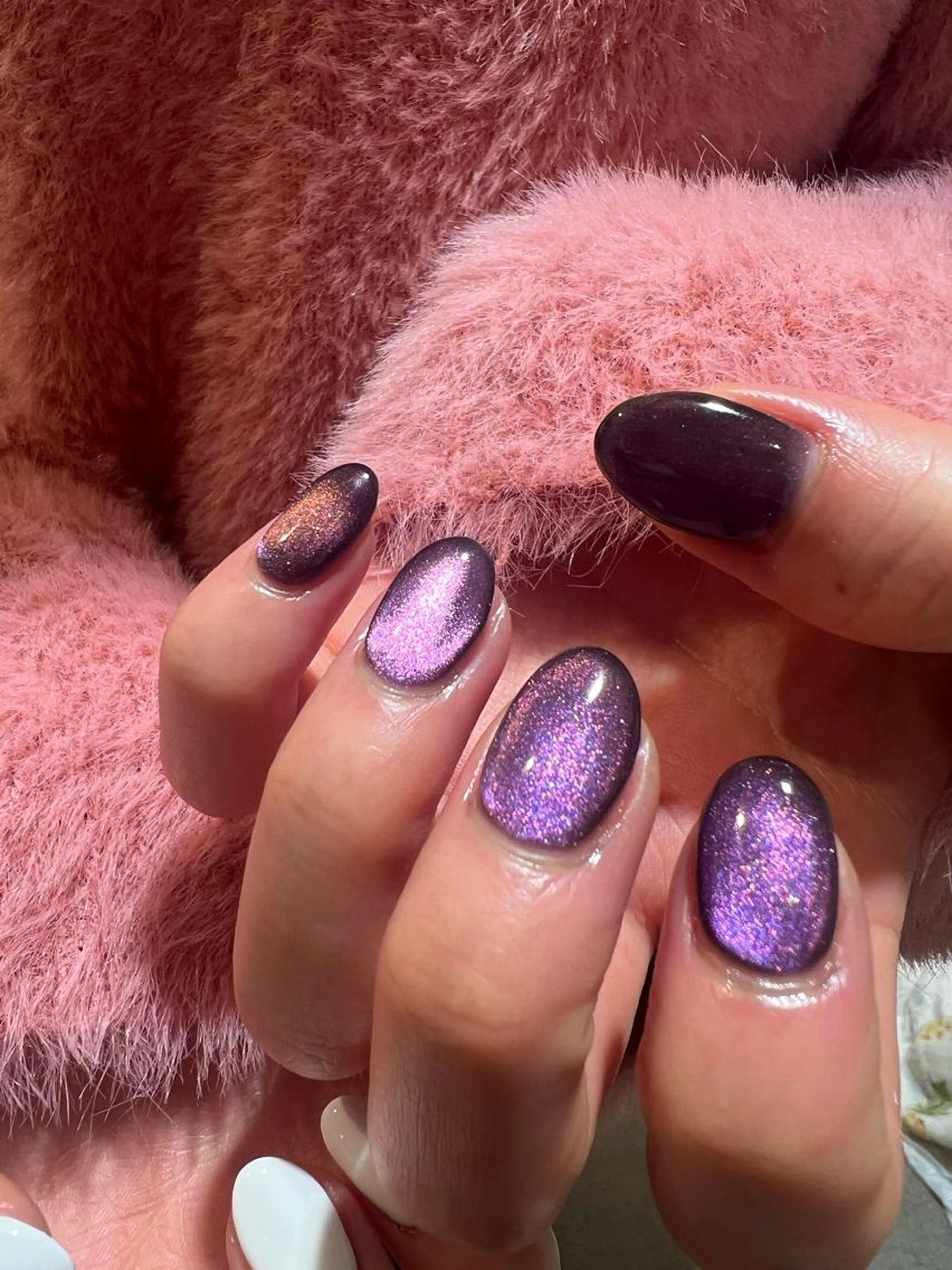 ✨(オフ無)マグネットorミラー(オーロラ)ネイル✨お爪を痛めないパラジェル🍏《7500》の写真