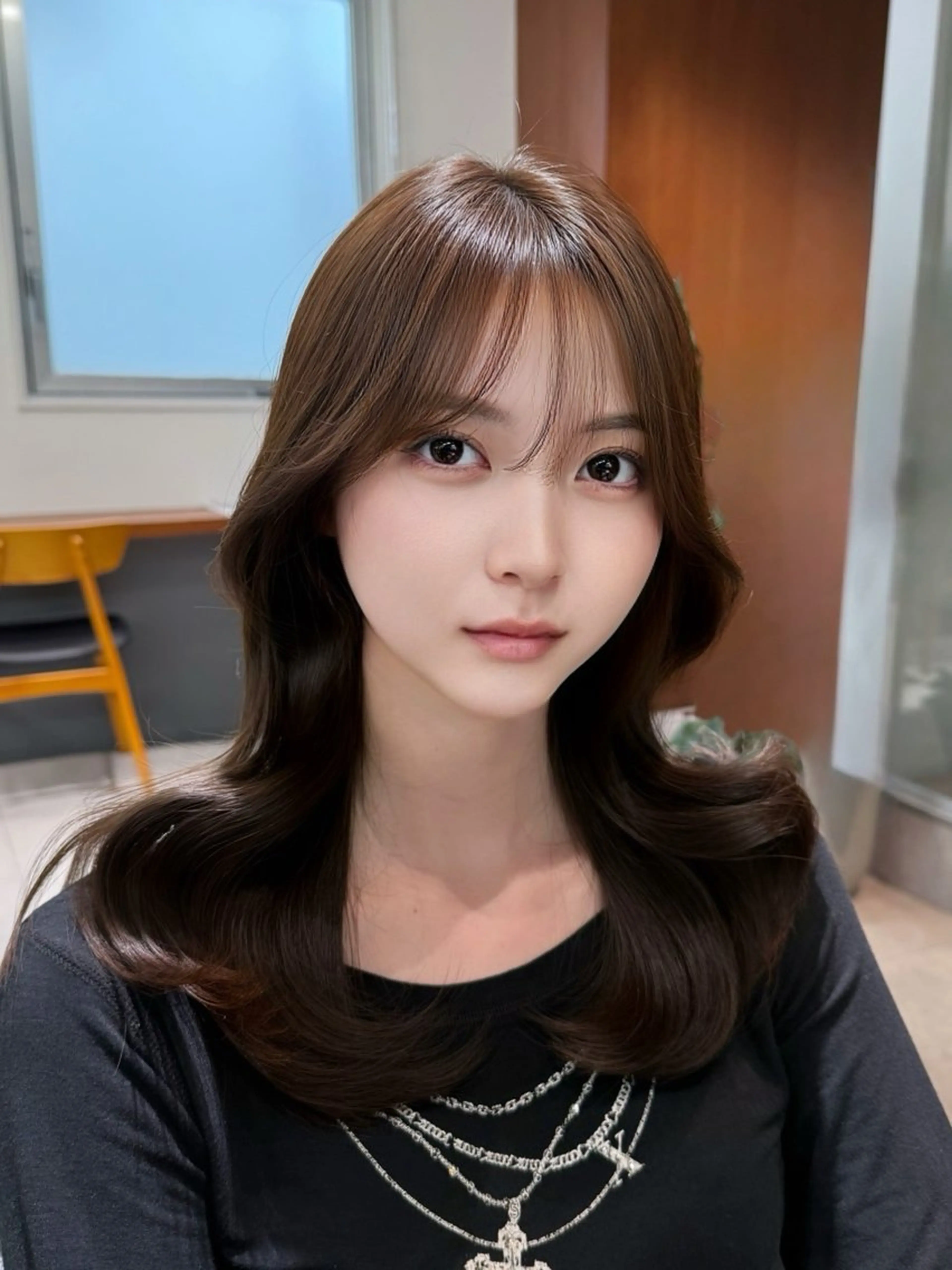 セミロング 韓国風ヘア 韓国ヘア/レイヤー Yan✂︎のヘアスタイル