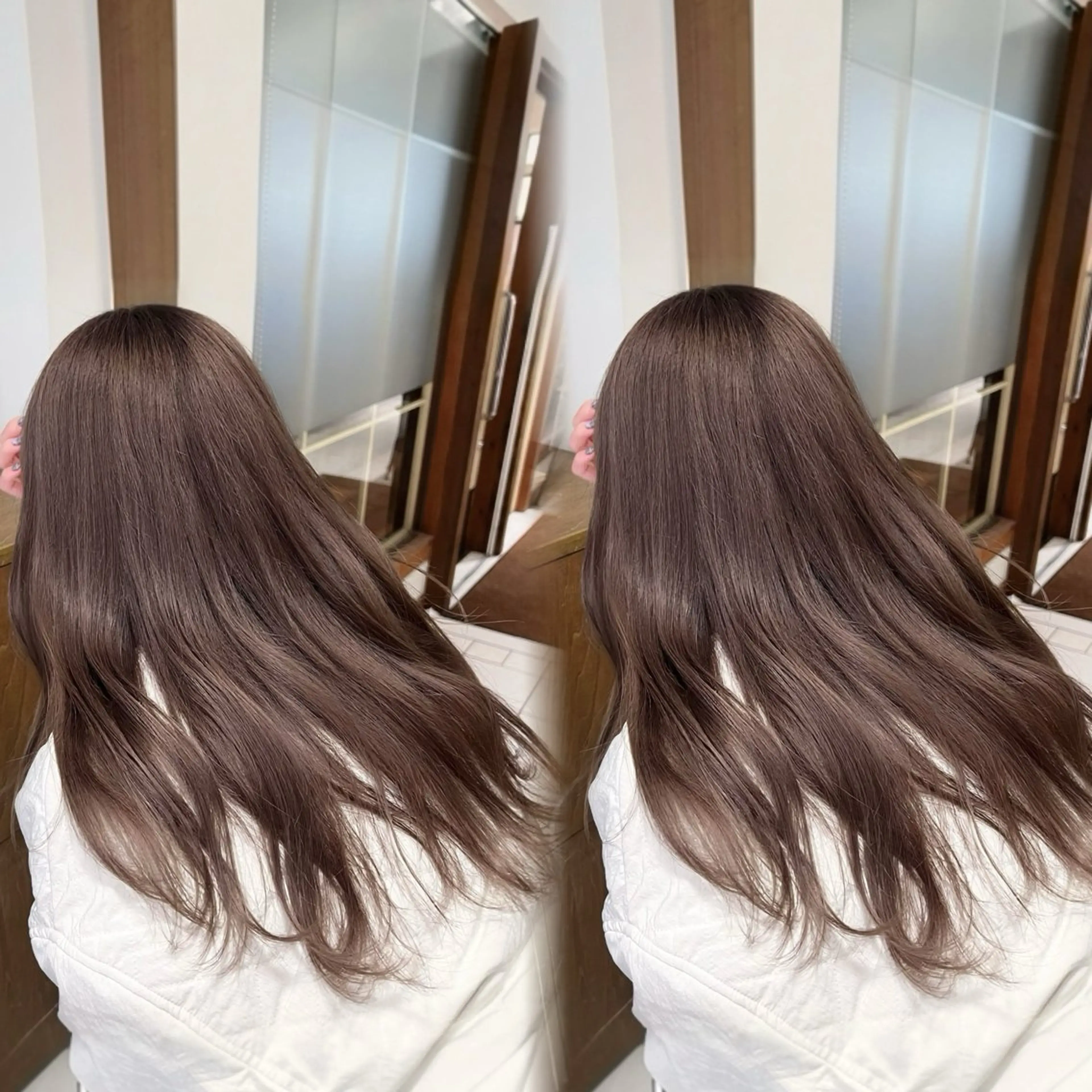 ロング カラー ヘアカラー 透明感カラー×レイヤ ー🧊横田 冴のヘアスタイル