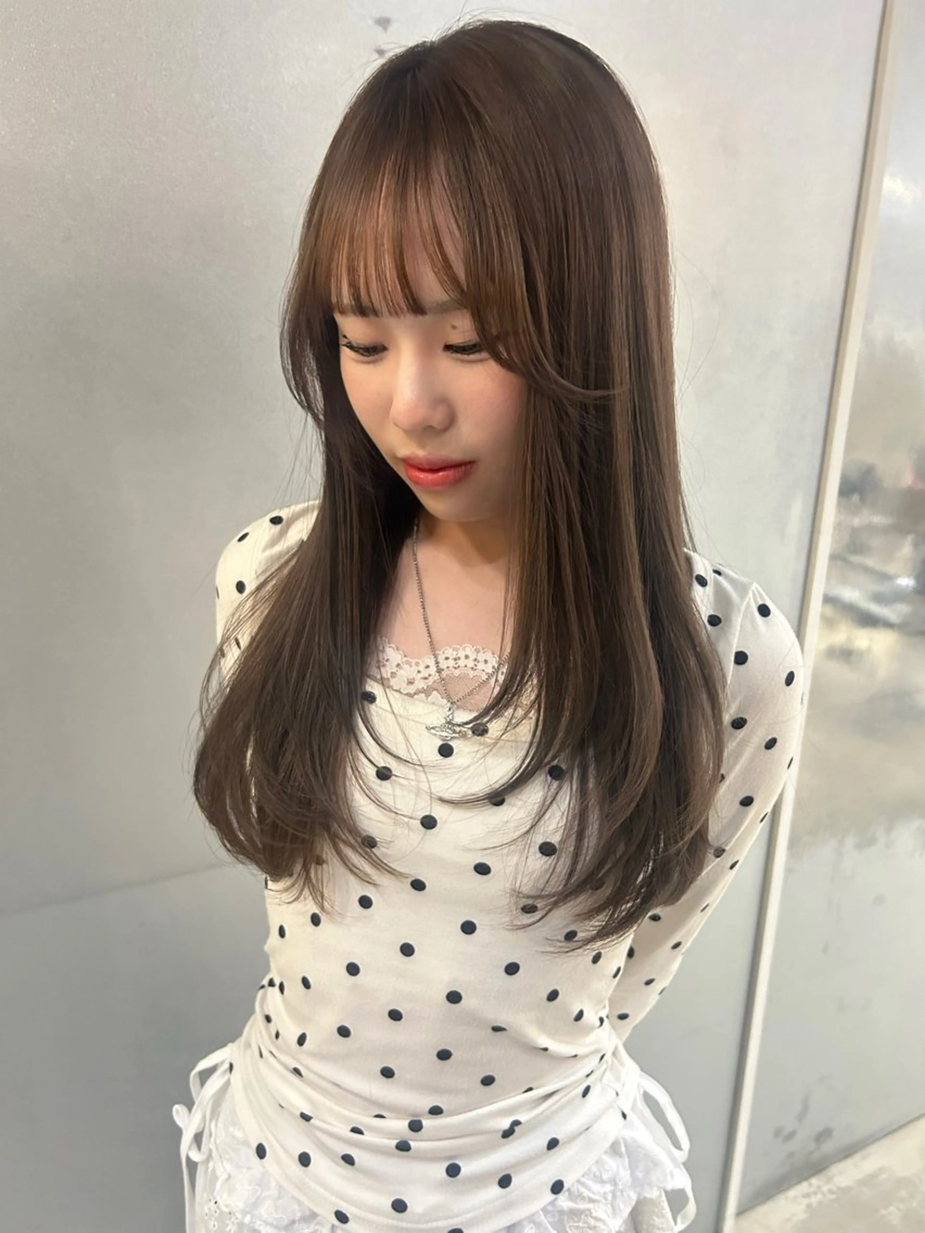 ロング カット 韓国ボブ/レイヤー ボブ/ EMIRIのヘアスタイル