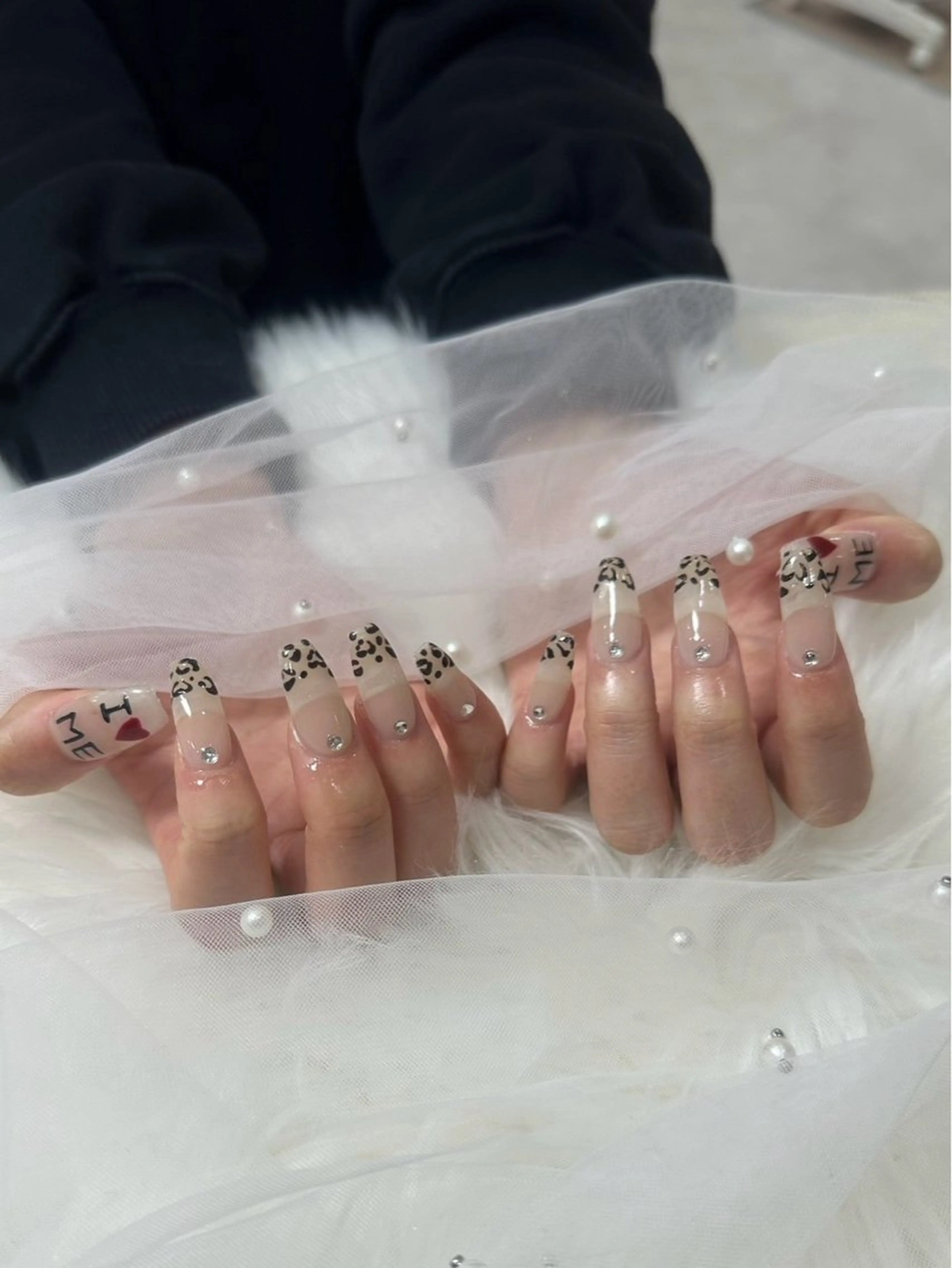 ネイル 長さ出し フットネイル ジェルネイル 韓国ネイル マグネットネイル #Amin nail salonのネイルデザイン
