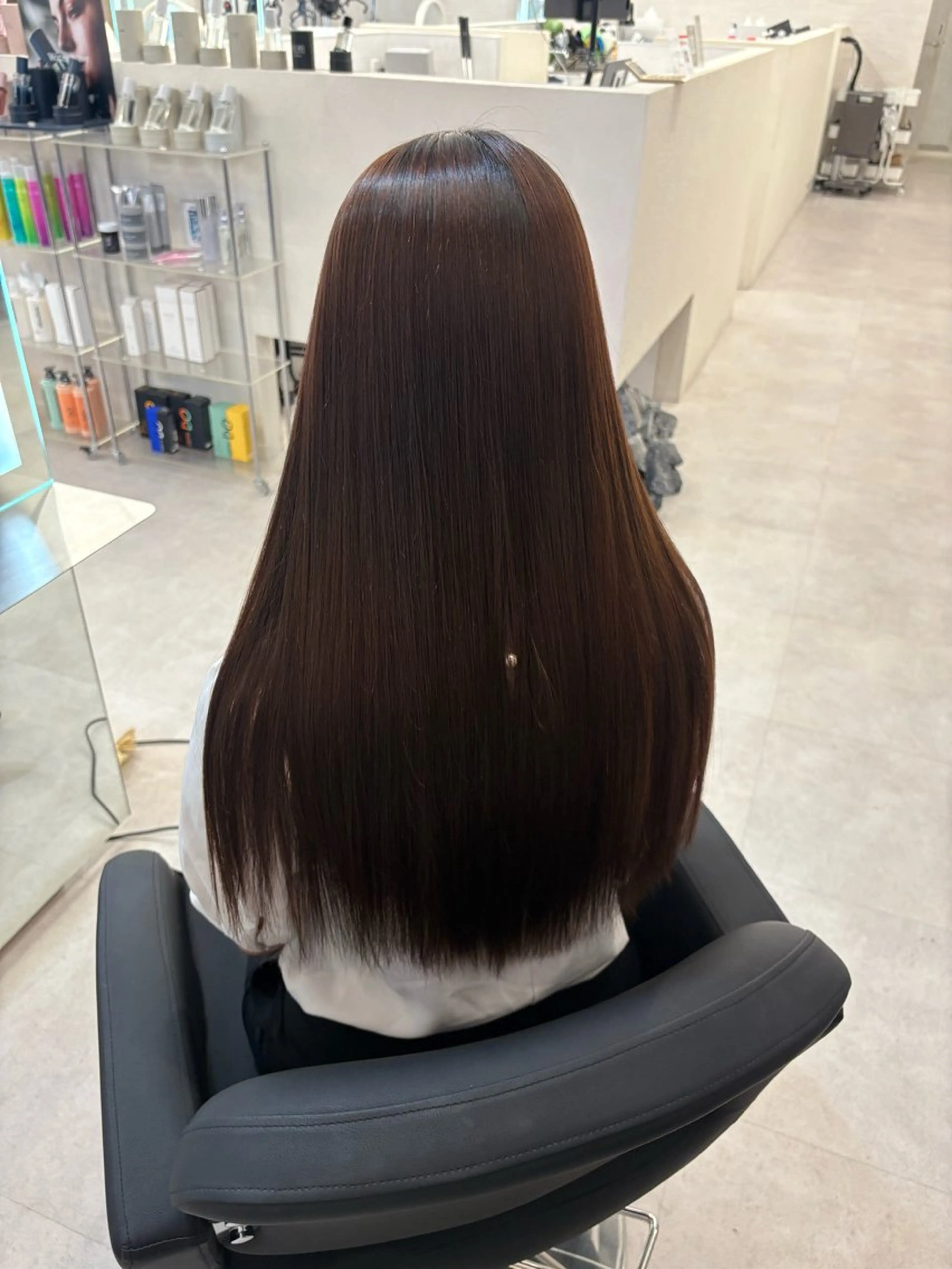 ロング パーマ ヘアアレンジ 縮毛矯正 トリートメント JUNO韓国ヘア MIAN.⋆𝜗𝜚のヘアスタイル