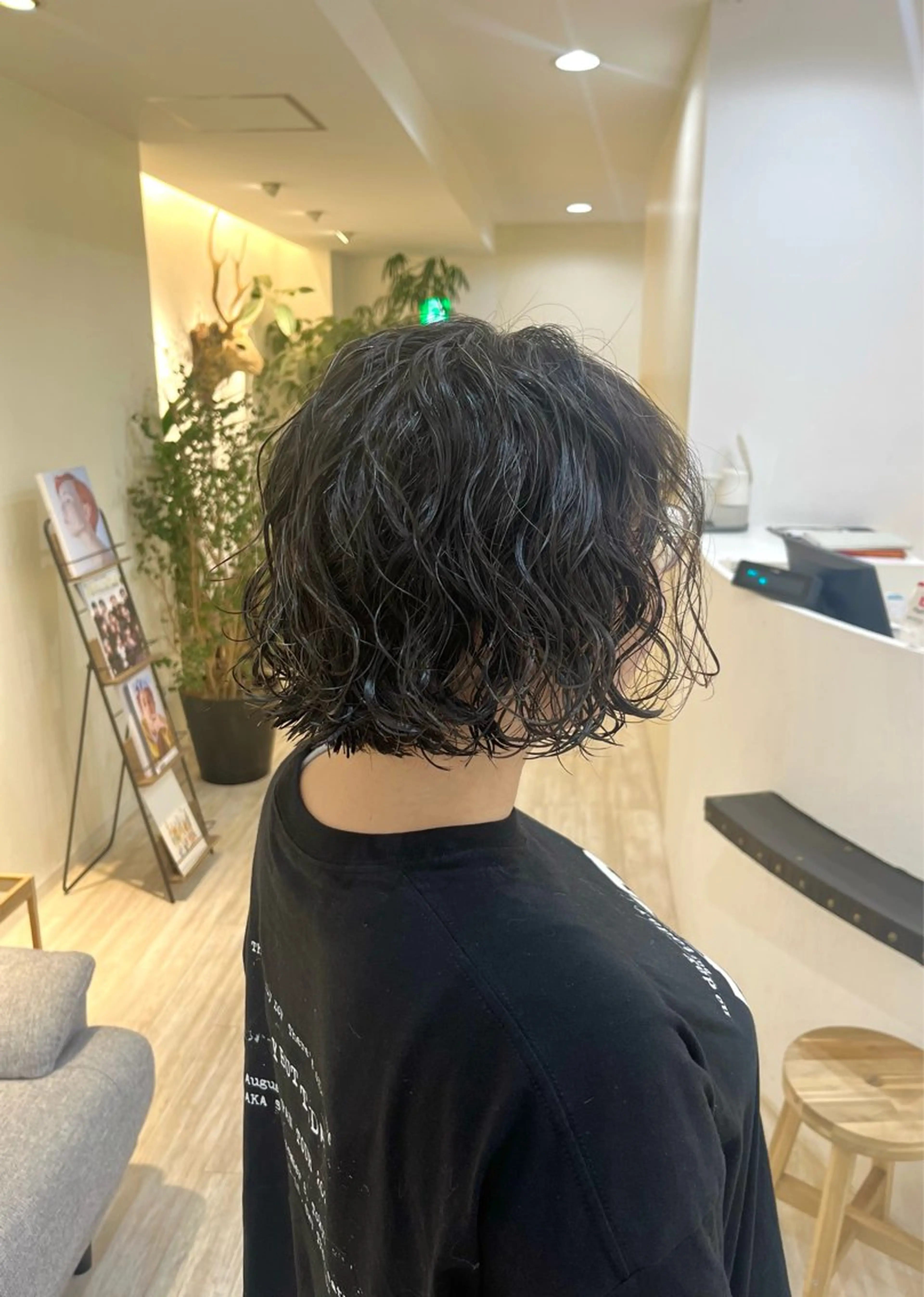 ショート パーマ カット パーマ トリートメント つぼみ/パーマ ／レイヤー／ボブのヘアスタイル