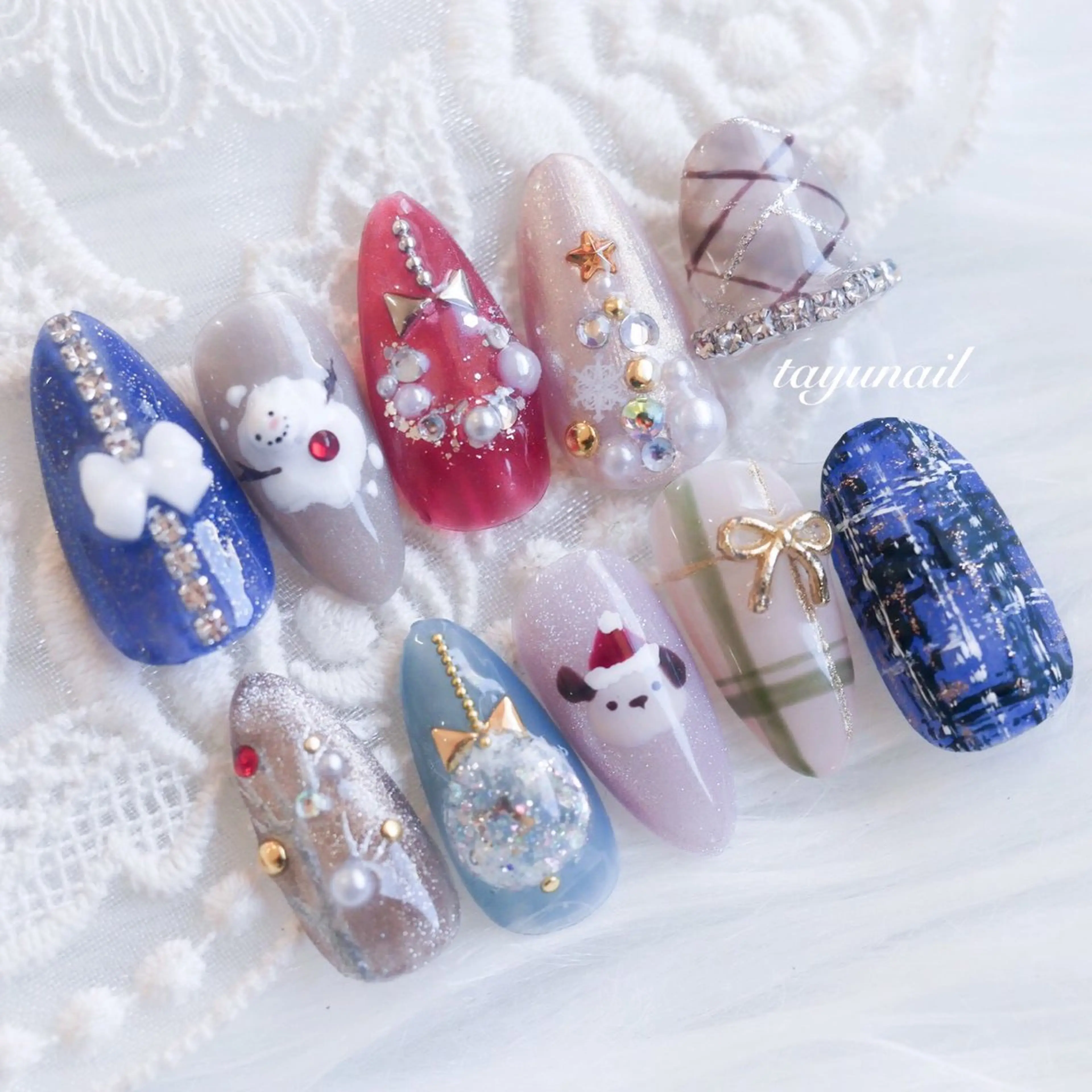 ネイル 冬ネイル クリスマス ネイルサロン 【たゆnail】のネイルデザイン