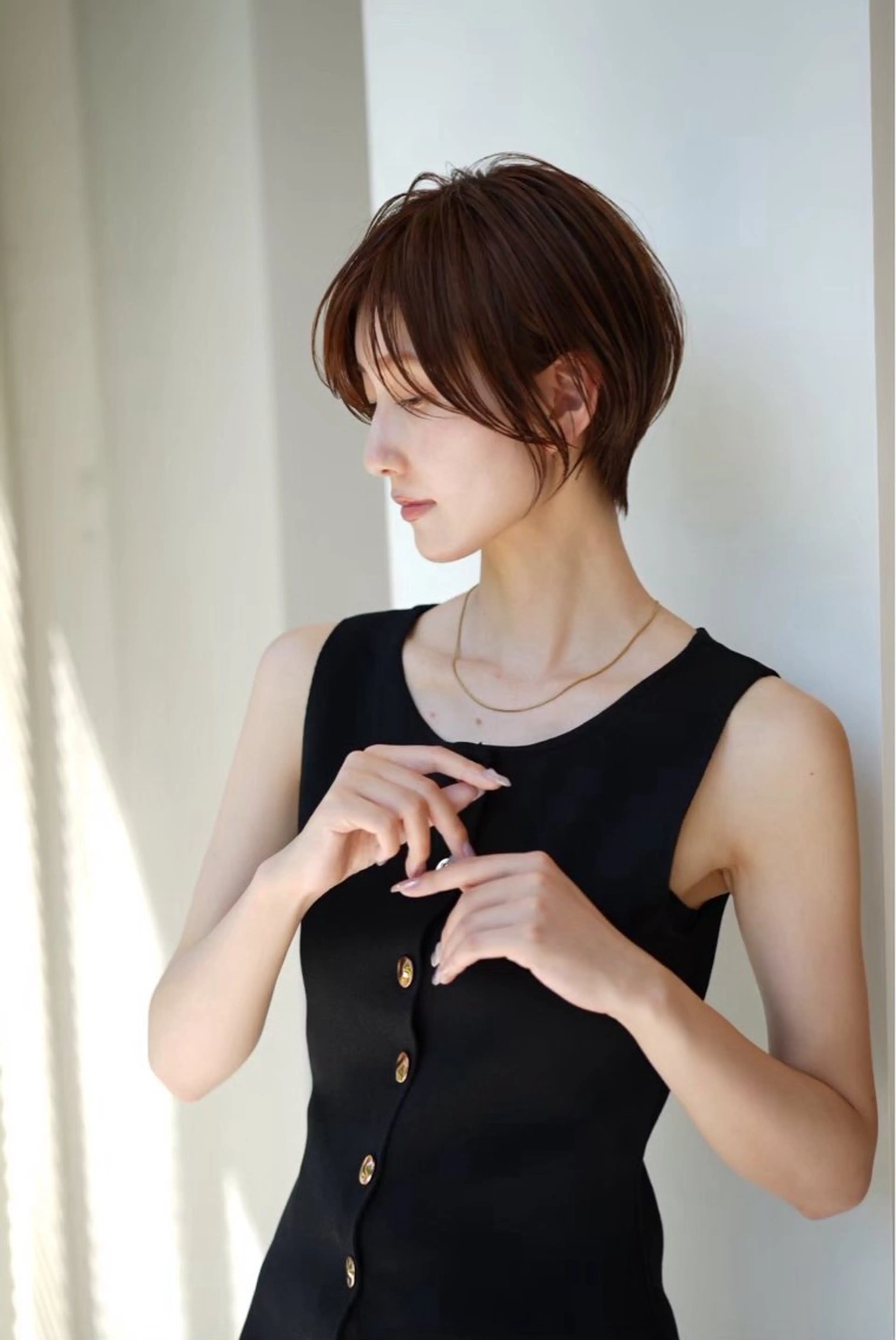 ショート 透明感カラー/伊藤 陸/soigneのヘアスタイル