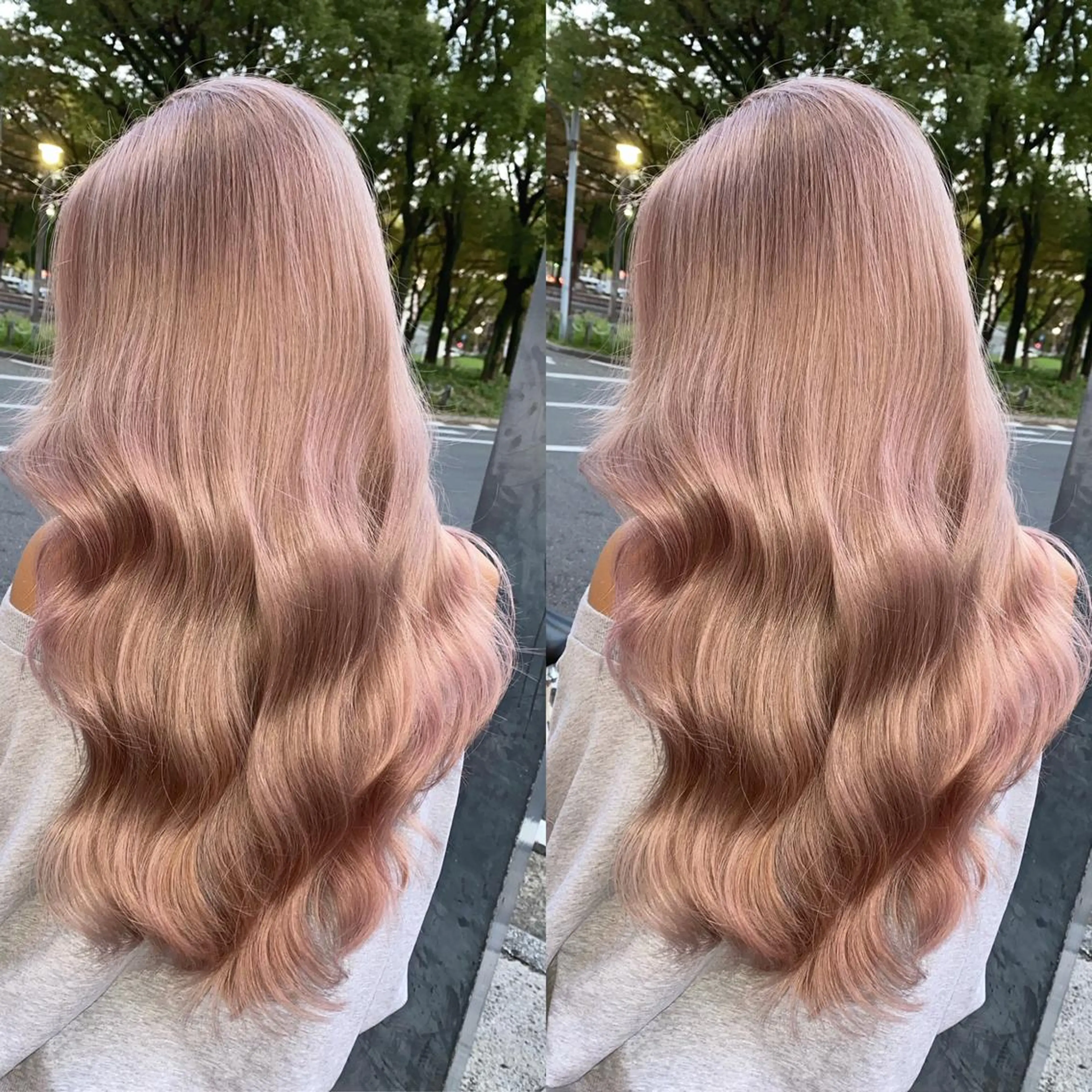 ロング カラー カット ヘアカラー トリートメント ✨ブリーチ無し 透明感HIDEのヘアスタイル