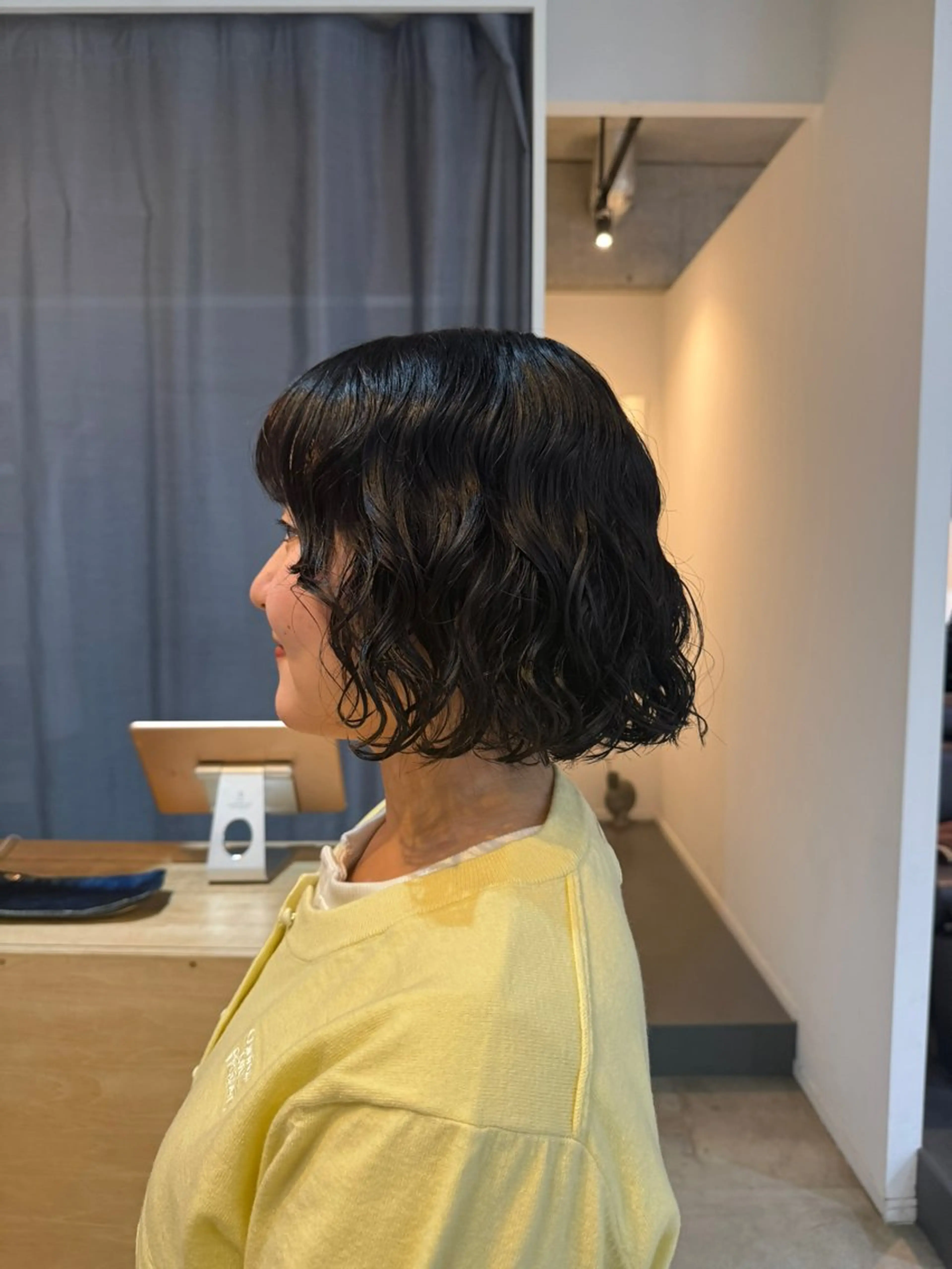 ミディアム カット パーマ トリートメント デジタルパーマ/ ウェーブパーマ/神野のヘアスタイル