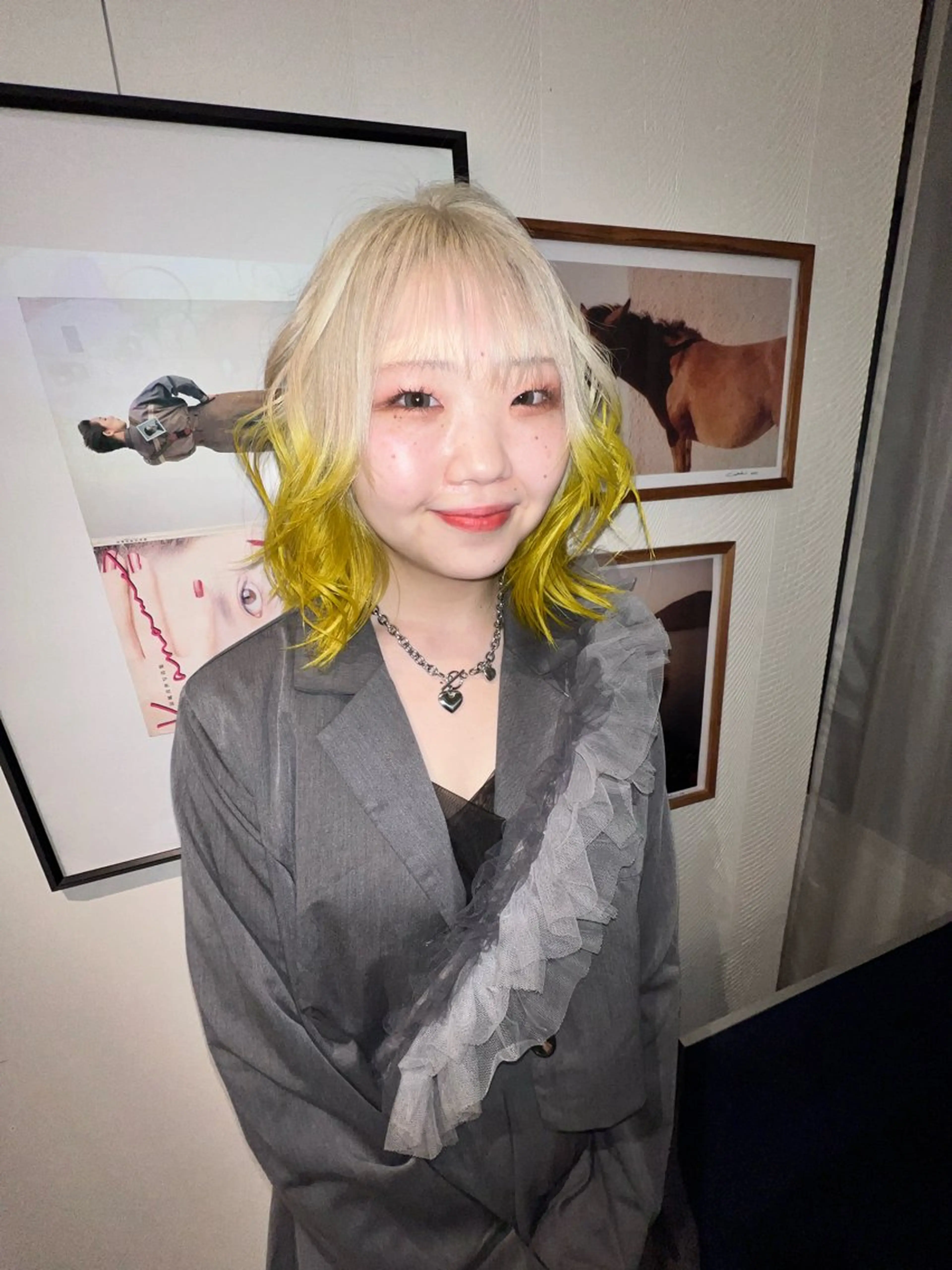 セミロング カラー カット ヘアカラー 圧倒的デザイン力 店長🎨RENAのヘアスタイル