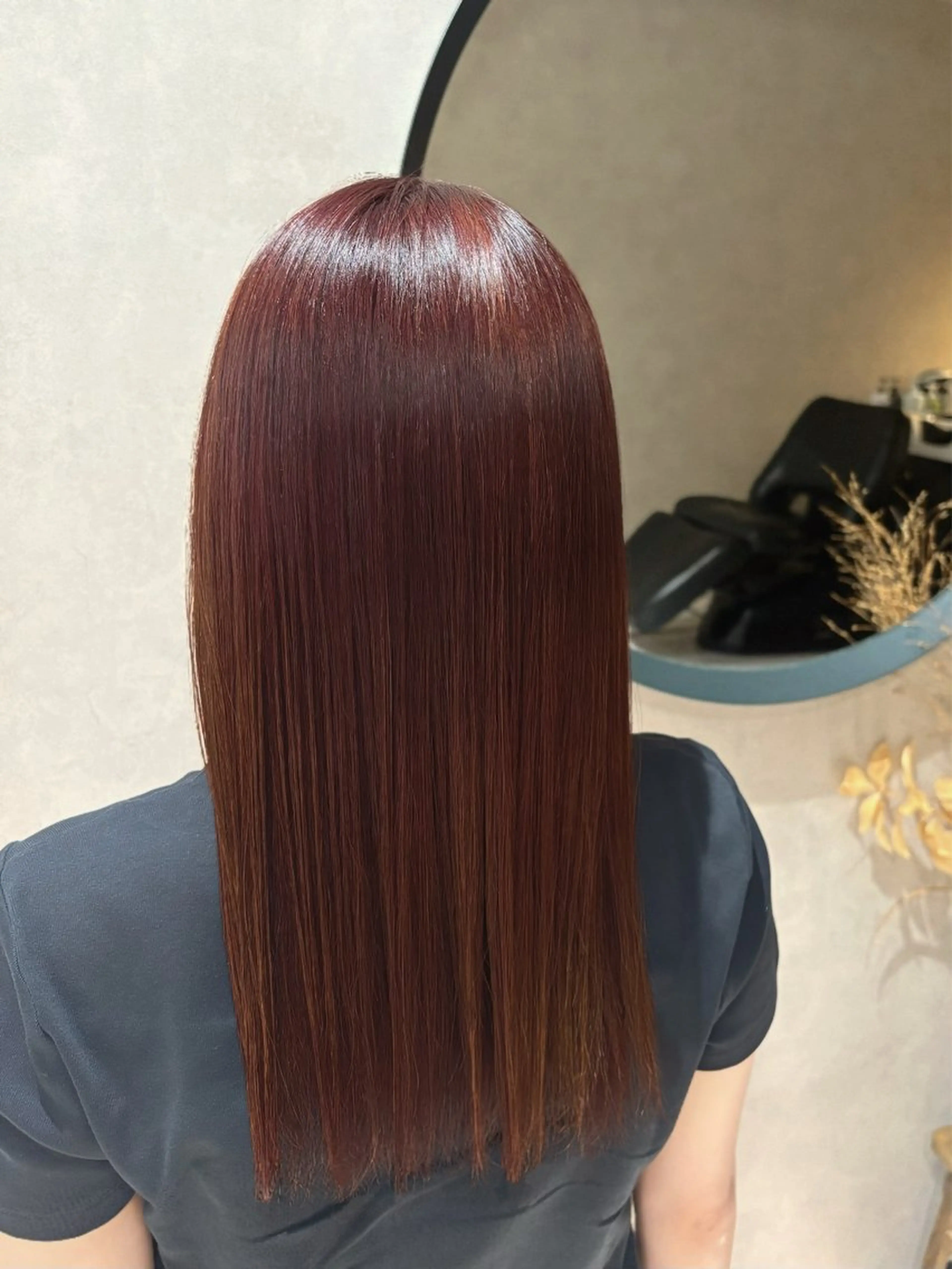 セミロング カラー ブリーチ ブラウンカラー 透明感カラー ブリーチなしカラー ピンクカラー ヘアカラー トリートメント 《.Xian》 アカリ/艶髪カラーのヘアスタイル