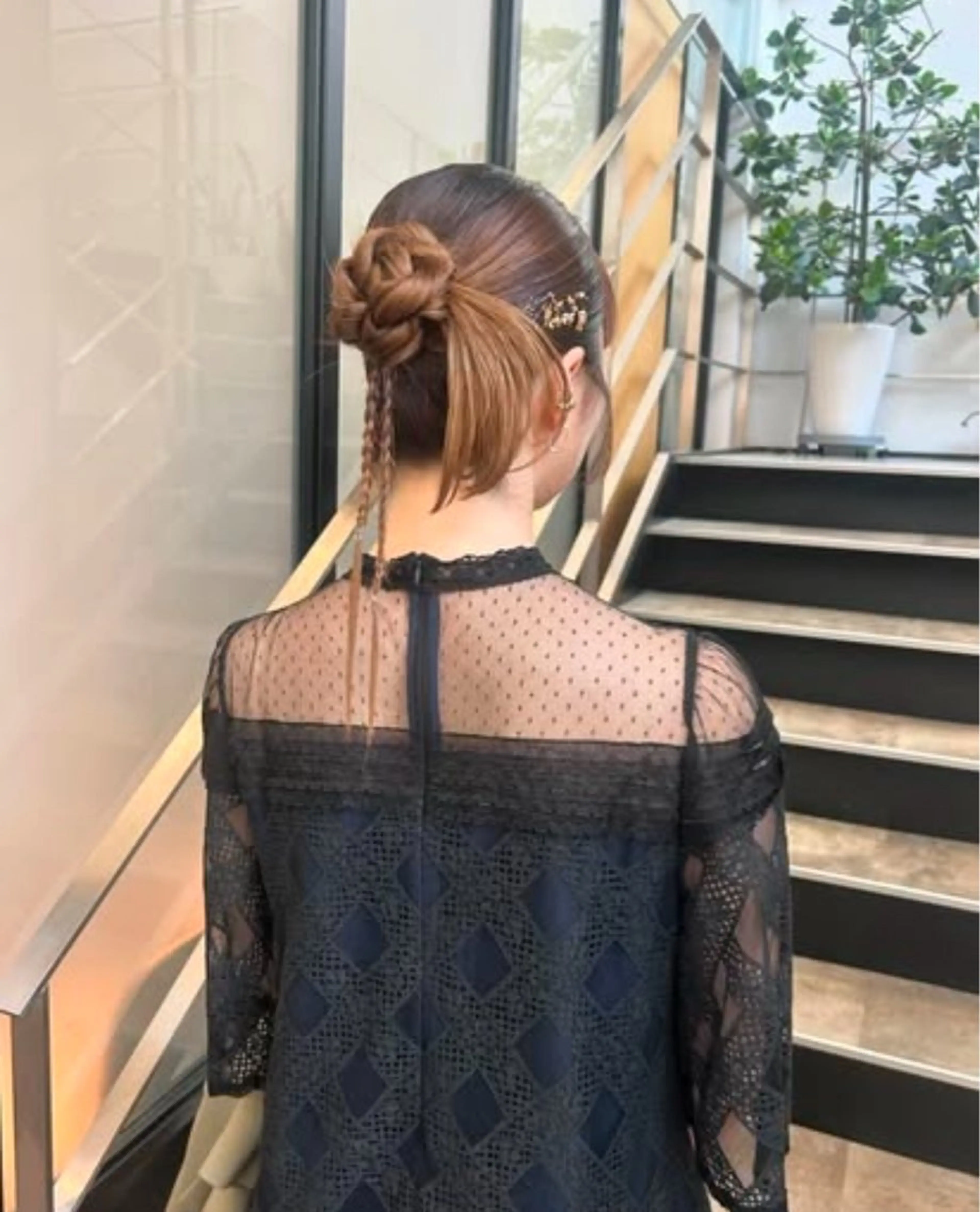 セミロング カラー パーマ ヘアアレンジ キッズ ヘアセット stylist 🌸 kana.のヘアスタイル