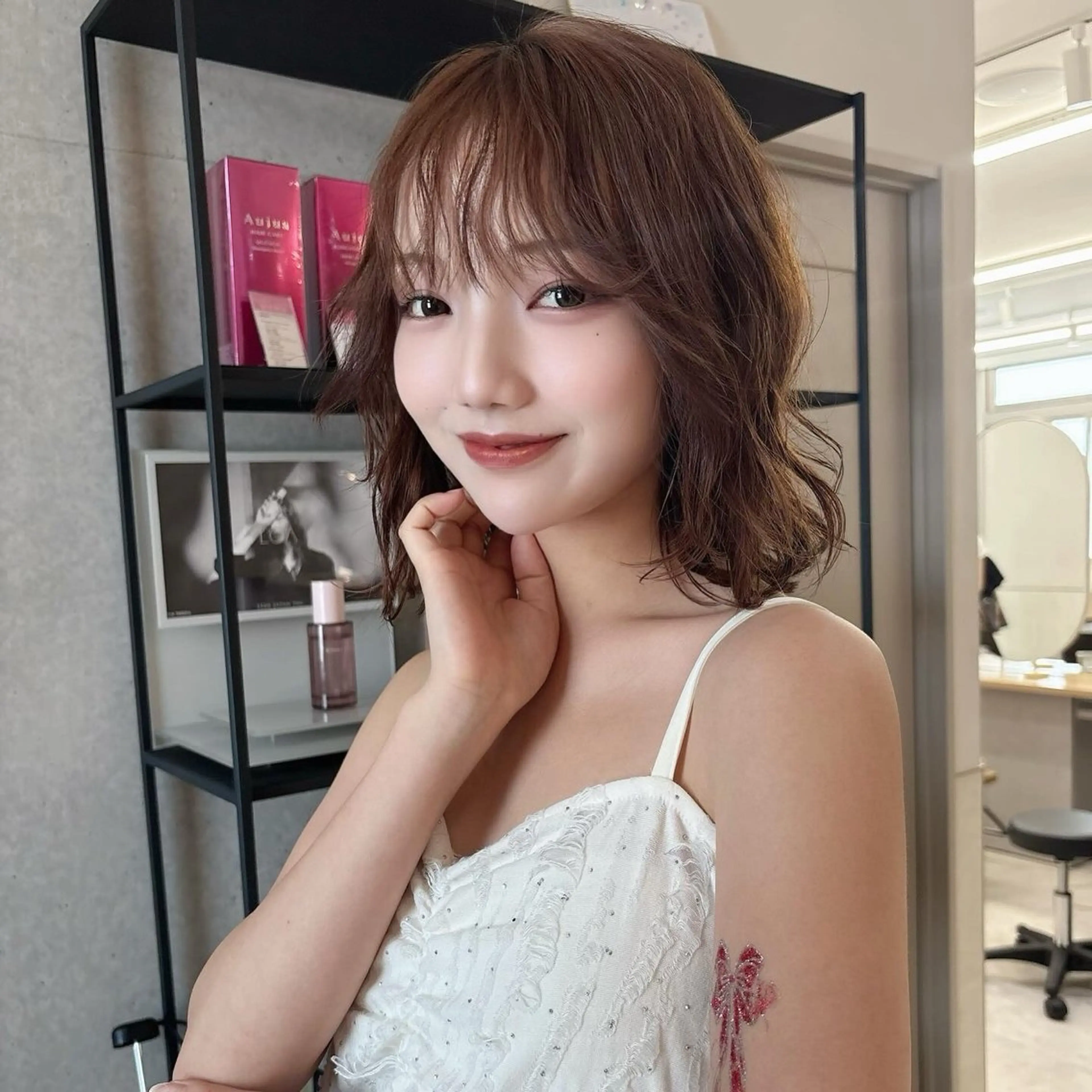 ミディアム カラー パーマ 撮影モデル 様募集中🫧ももかのヘアスタイル