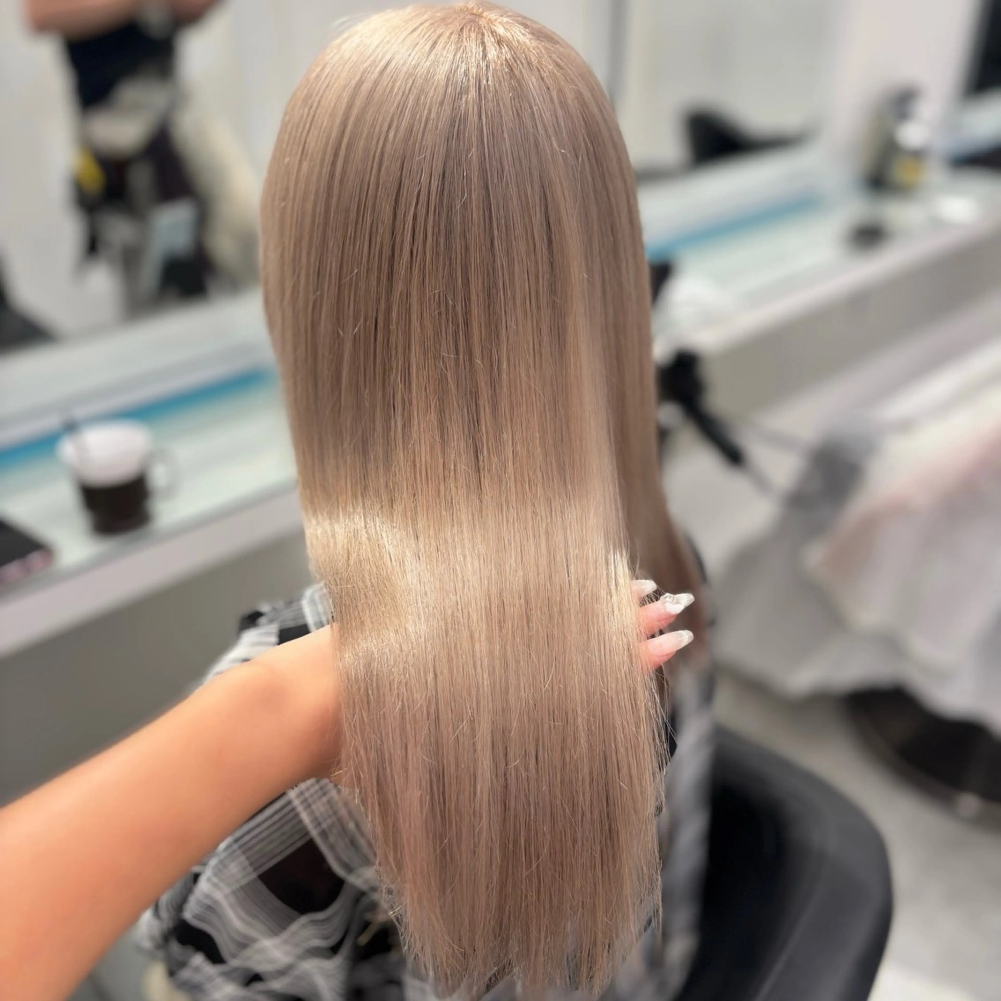 ロング カラー ヘアカラー トリートメント 💖ミルクティー💖 あかり💖のヘアスタイル