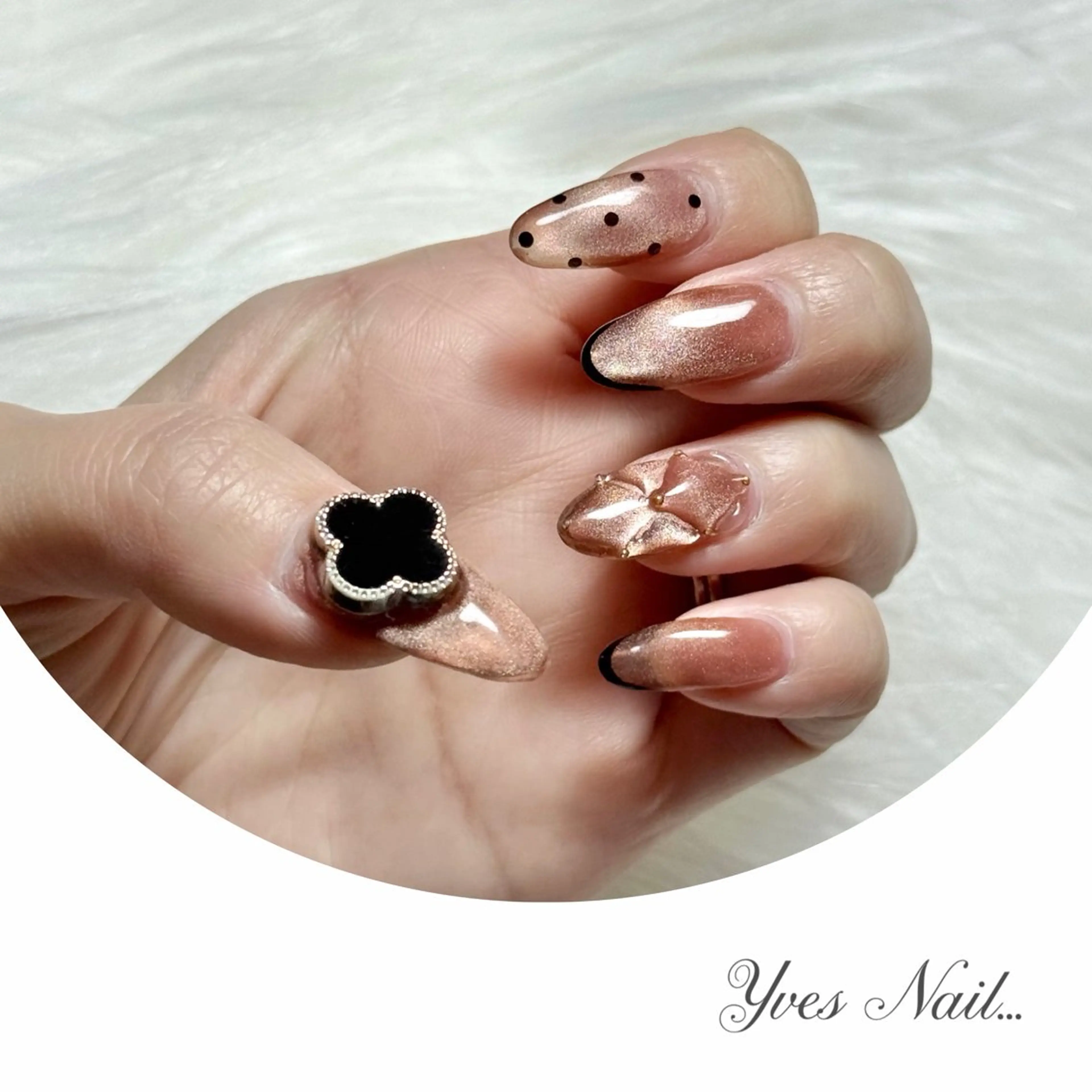 ネイル フレンチネイル マグネットネイル ハンドネイル kanno yのネイルデザイン