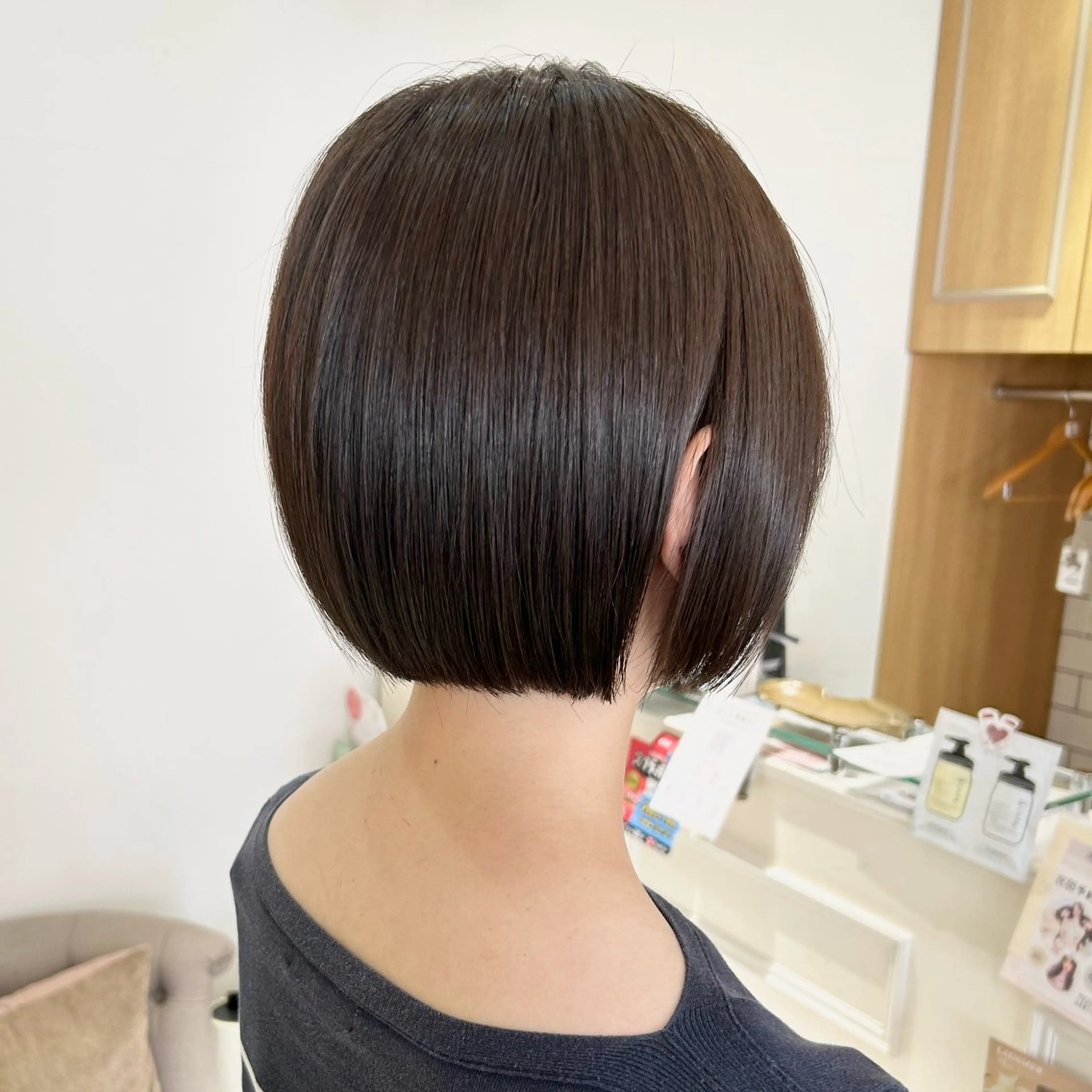 ショート カラー ヘアアレンジ カット ヘアカラー 吉水 彩乃 /ボブ/艶感カラーのヘアスタイル