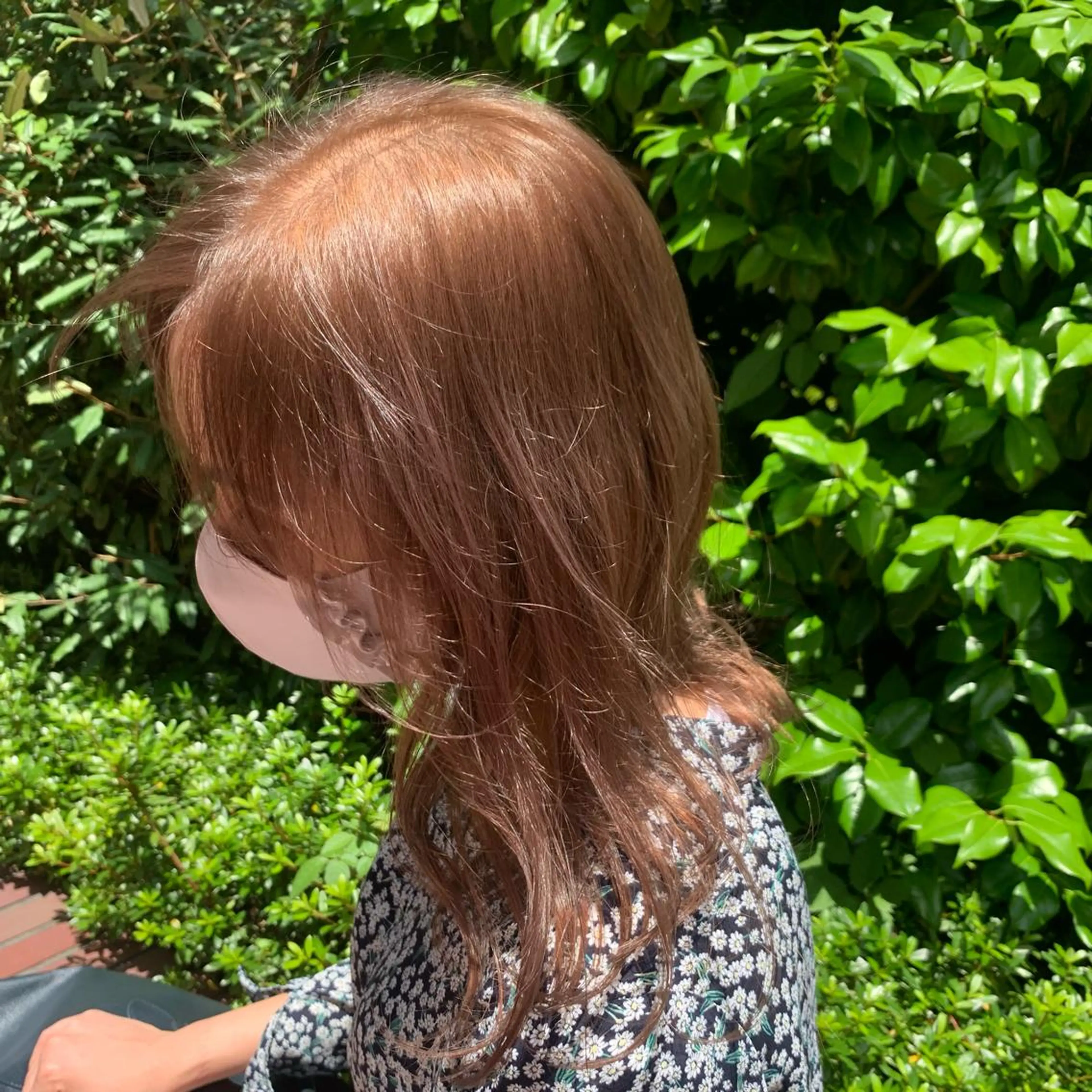 ミディアム カラー ベージュカラー ピンクカラー ピンクベージュ ㅤㅤㅤㅤㅤㅤㅤㅤㅤㅤ 彩衣のヘアスタイル