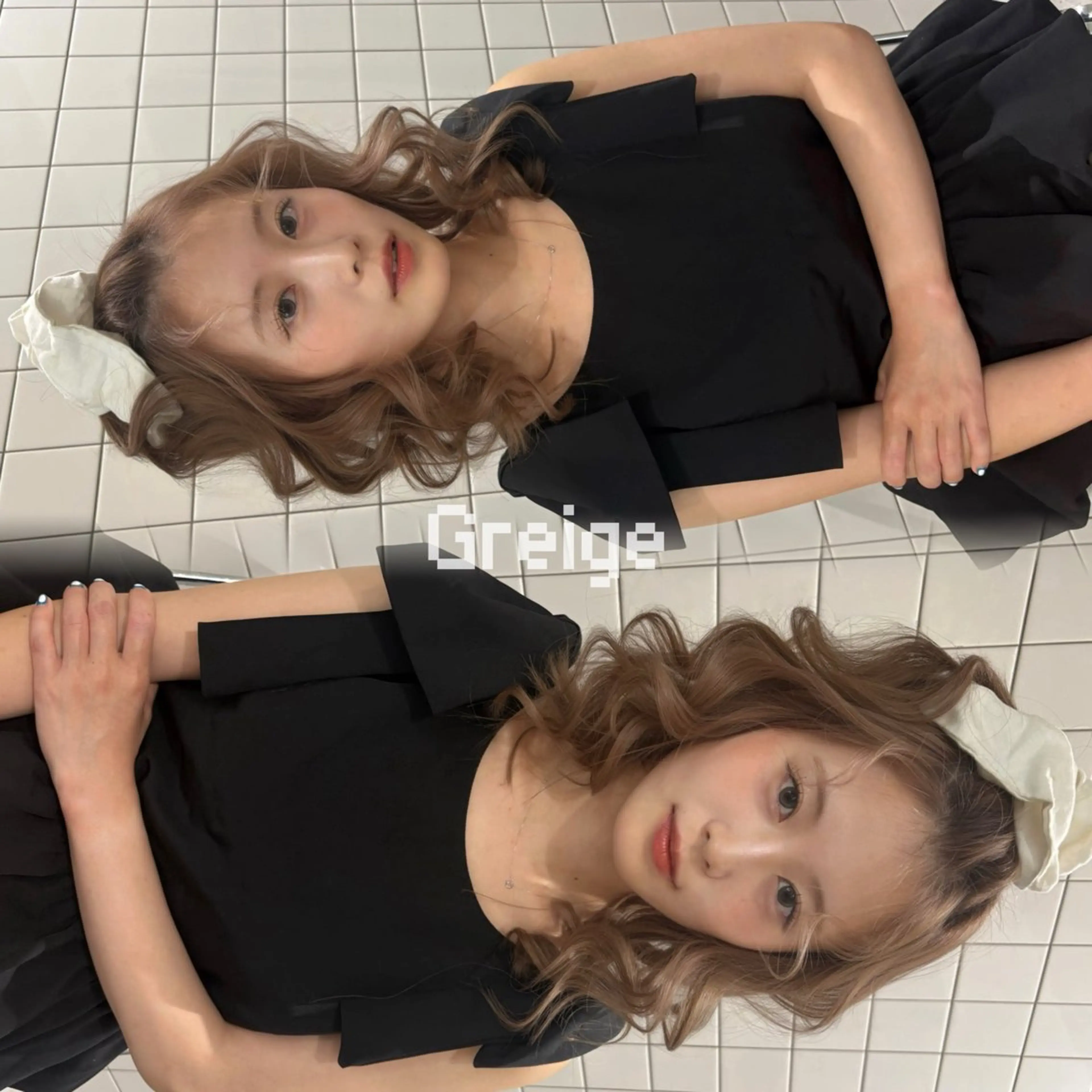 ミディアム カラー グレージュ カット ヘアカラー トリートメント kanami/ 中崎町美容室のヘアスタイル