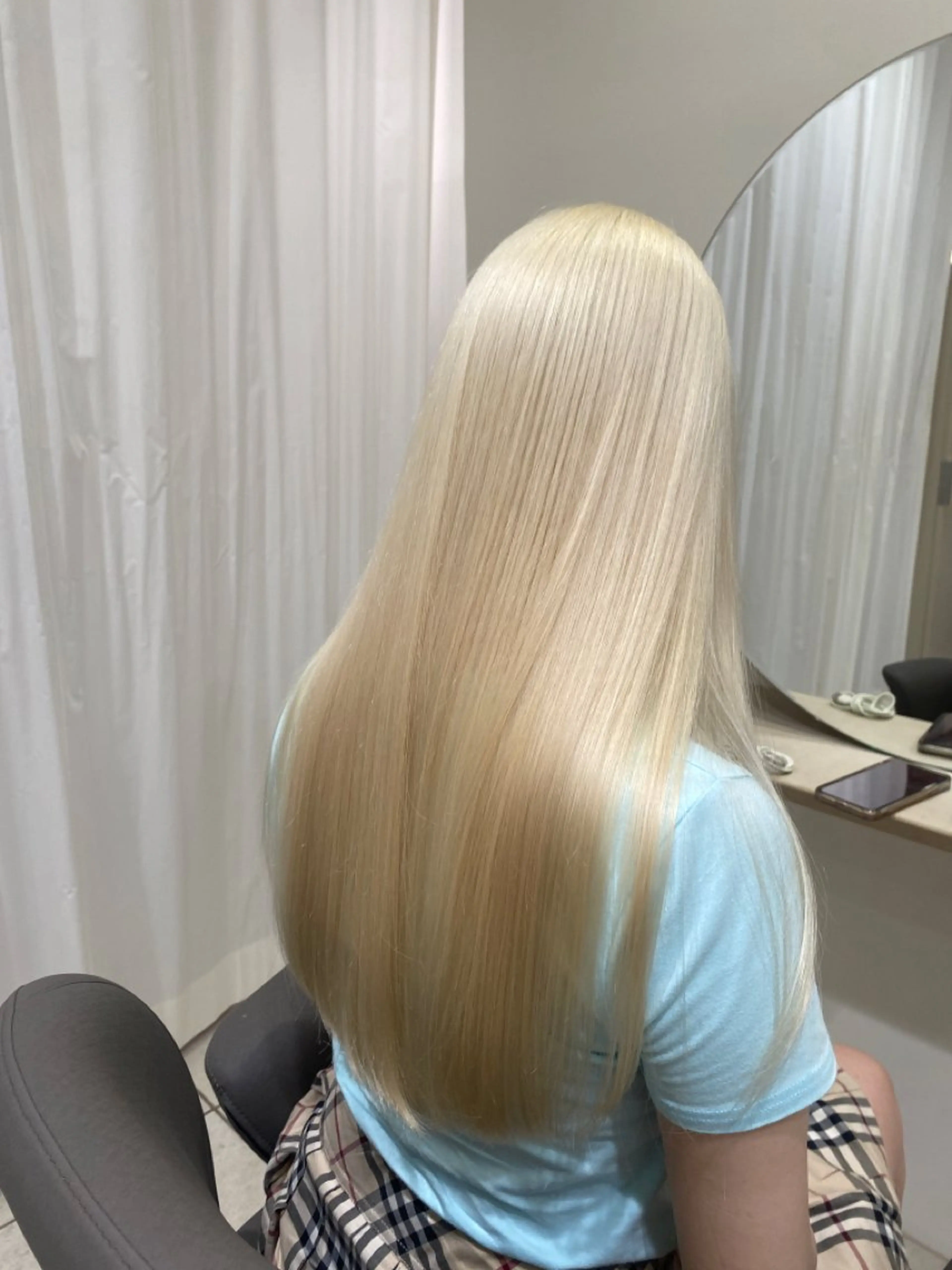 ロング カラー ブリーチ トリートメント 似合わせカットカラー りおなのヘアスタイル