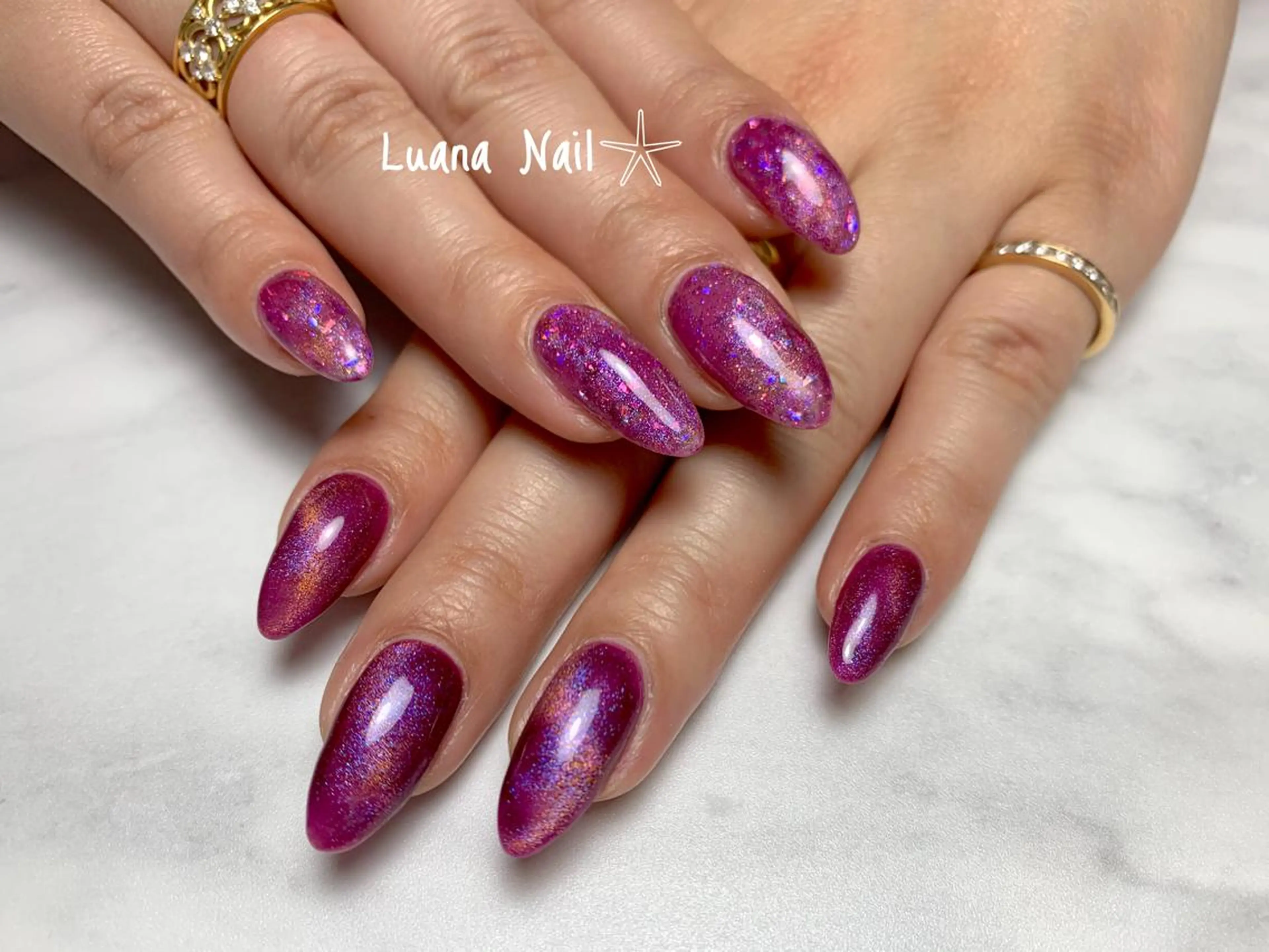 ネイル ジェルネイル マグネットネイル ハンドネイル BeauJu by Luana Nail所属・BeauJu by Luana Nailのネイルデザイン