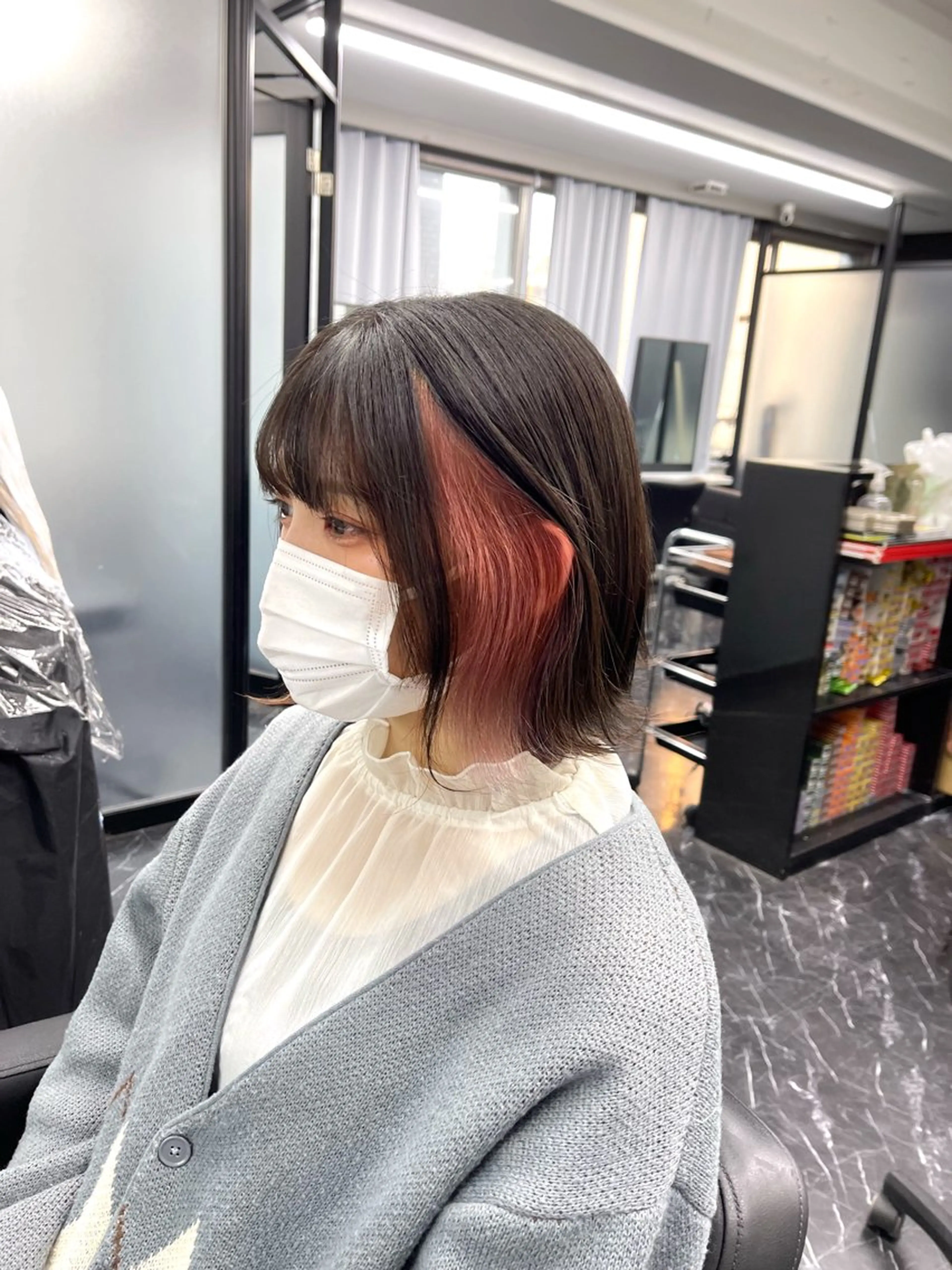 ミディアム カラー 髪質改善/堀江 ケアカラーtoshiのヘアスタイル