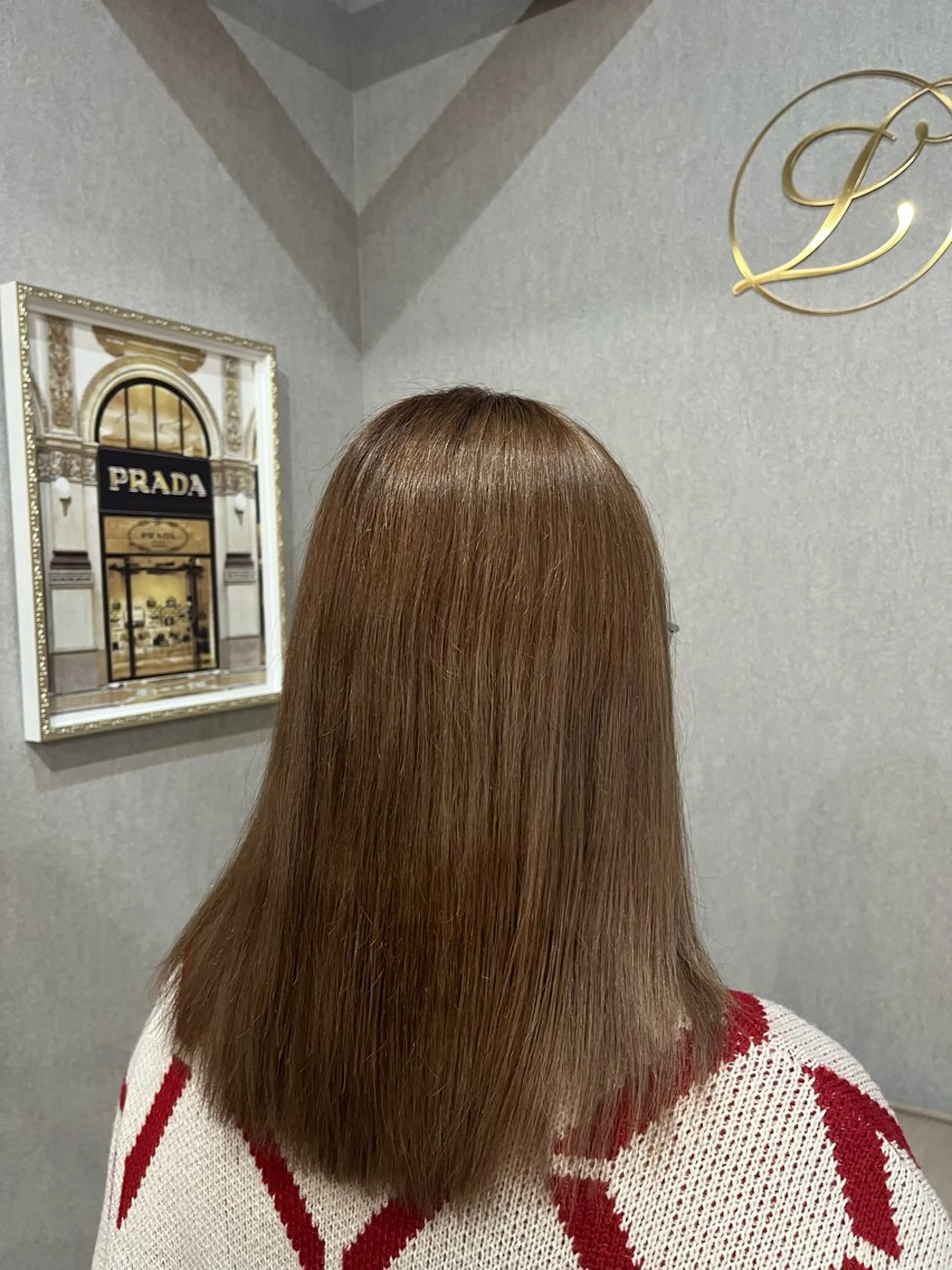 セミロング カラー ヘアカラー トリートメント 本間 龍翔のヘアスタイル