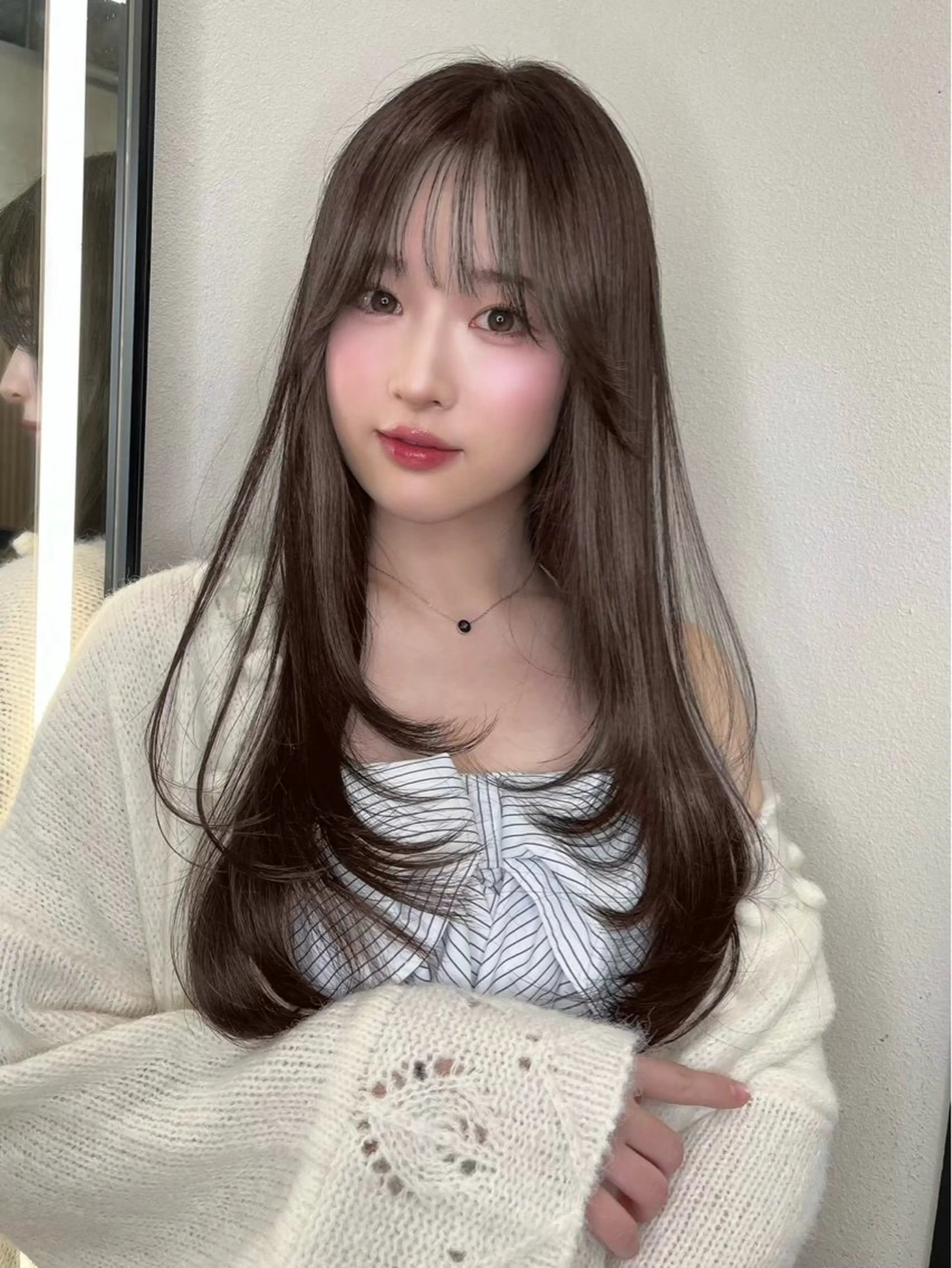 【5月31日18時限定❤️】顔周りカット➕ブリーチなしワンカラー➕うる艶トリートメント🫧ロング料金なし🍓の写真