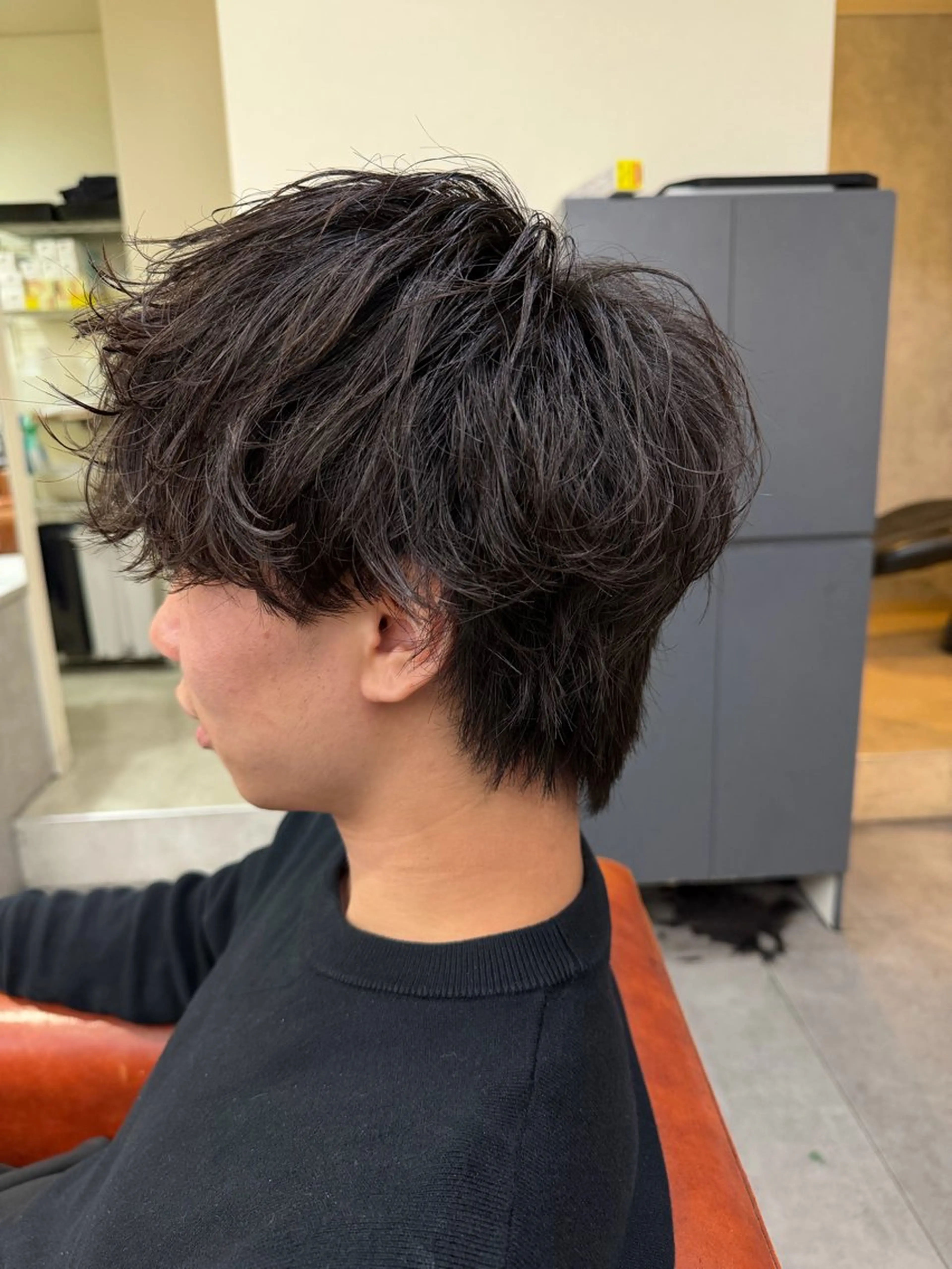 メンズ カット パーマ 京都メンズサロン マッシュ パーマのヘアスタイル