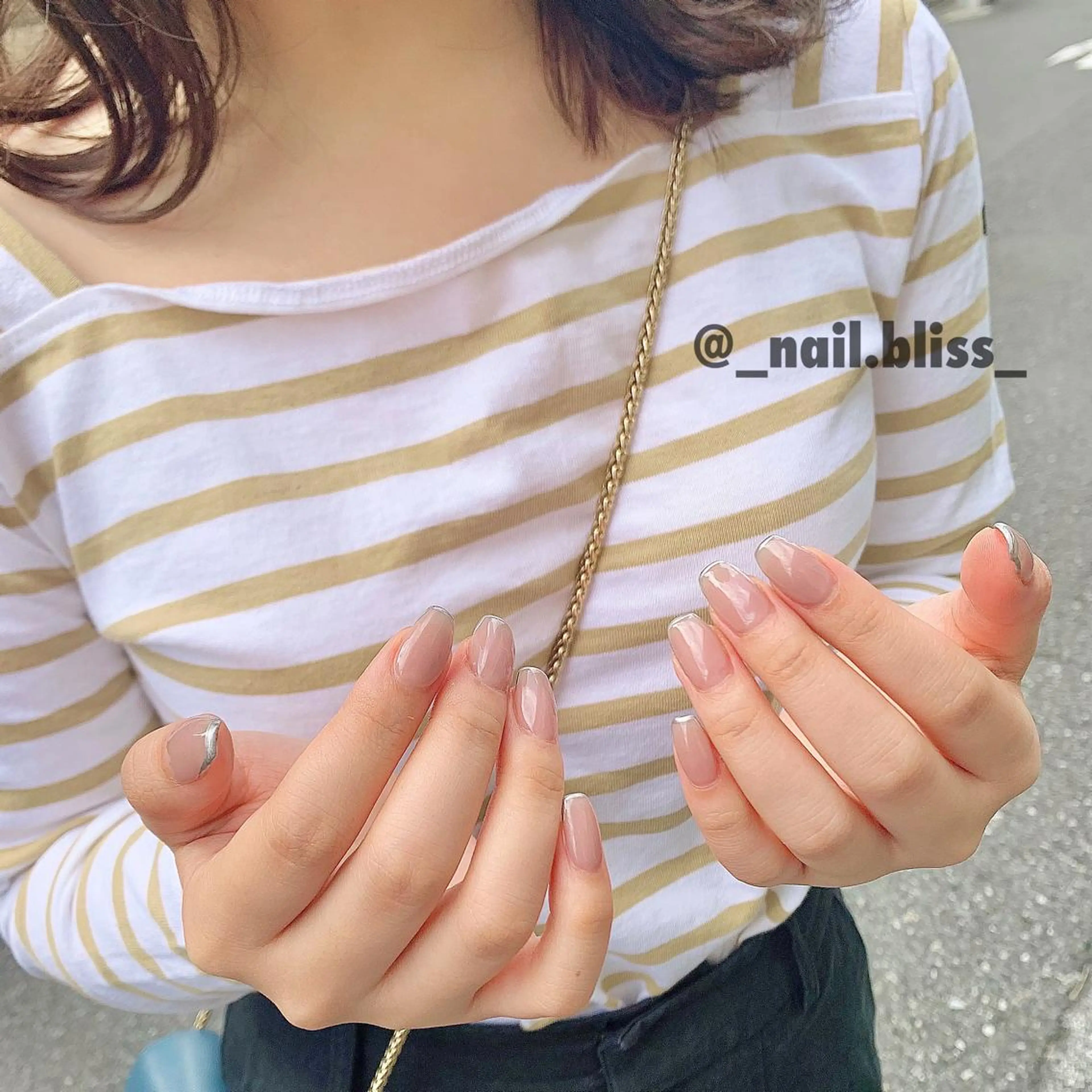 ネイル フレンチネイル ハンドネイル NAIL BLISSのネイルデザイン