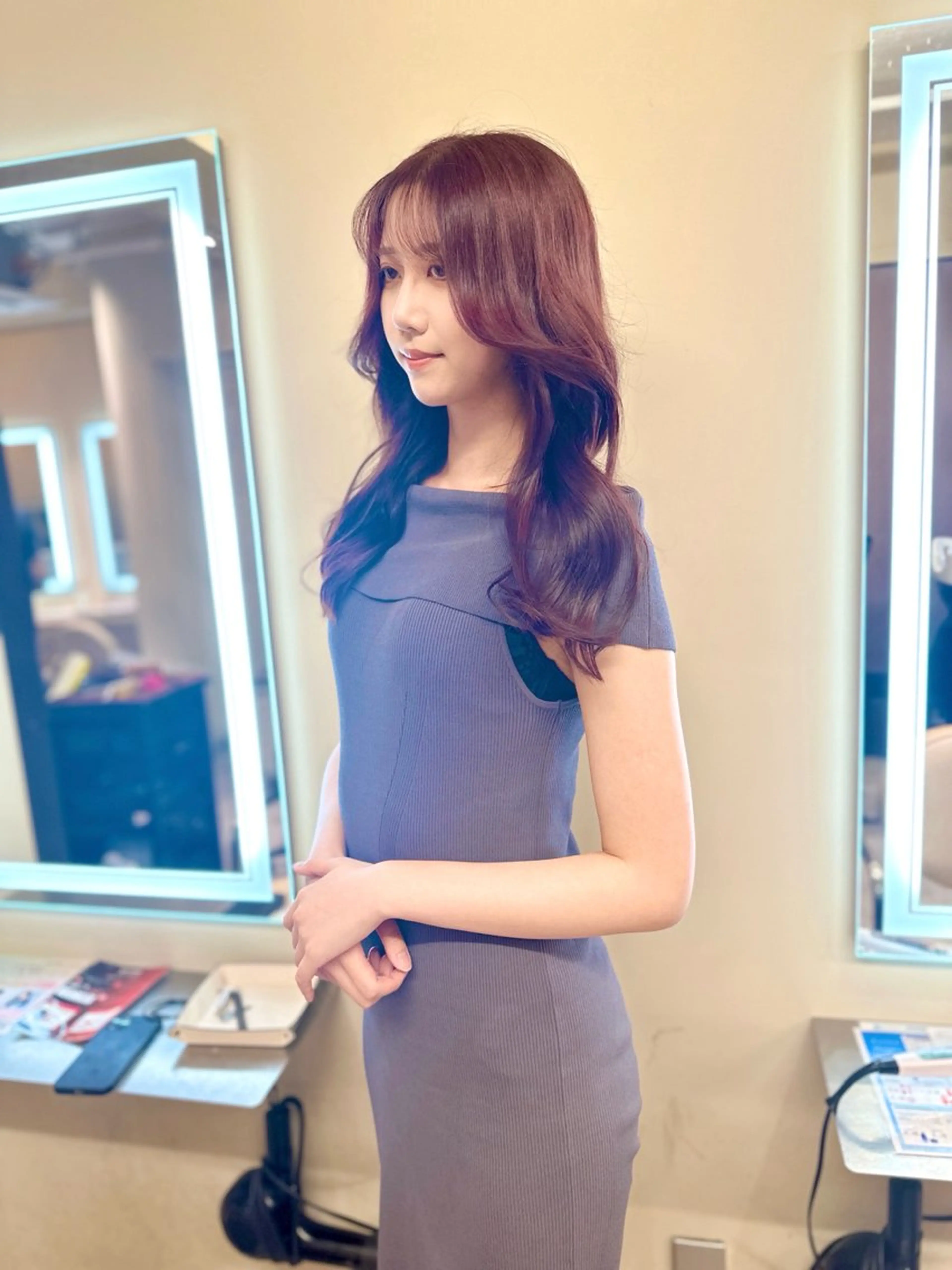 ロング カラー アディクシーカラー バレイヤージュ ブリーチ デザインカラー ダブルカラー カット ヘアカラー トリートメント opus 店長大和 レイヤー/赤み消しのヘアスタイル